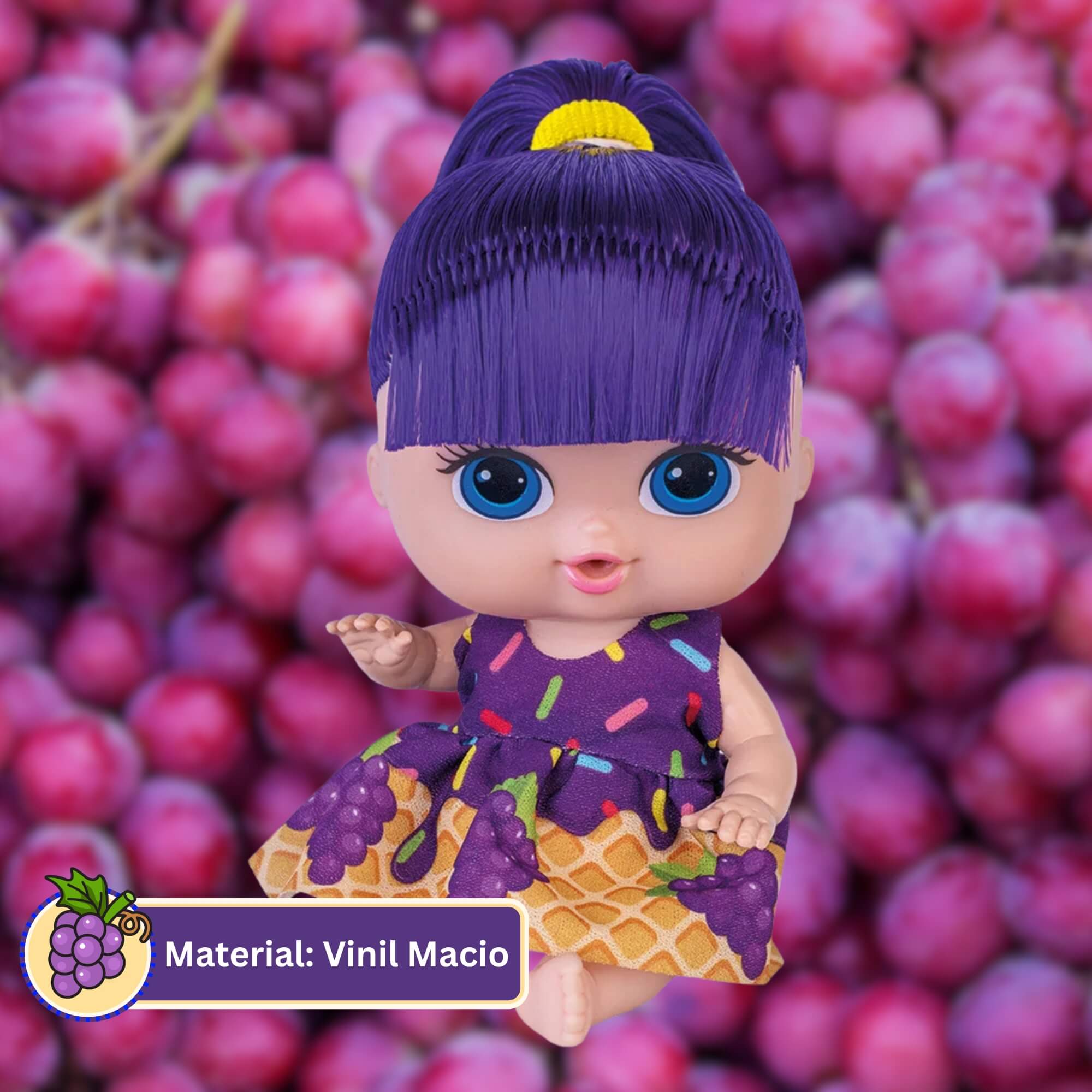 Boneca Babys Collection Mini Sorvetinho Uva Super Toys - 606