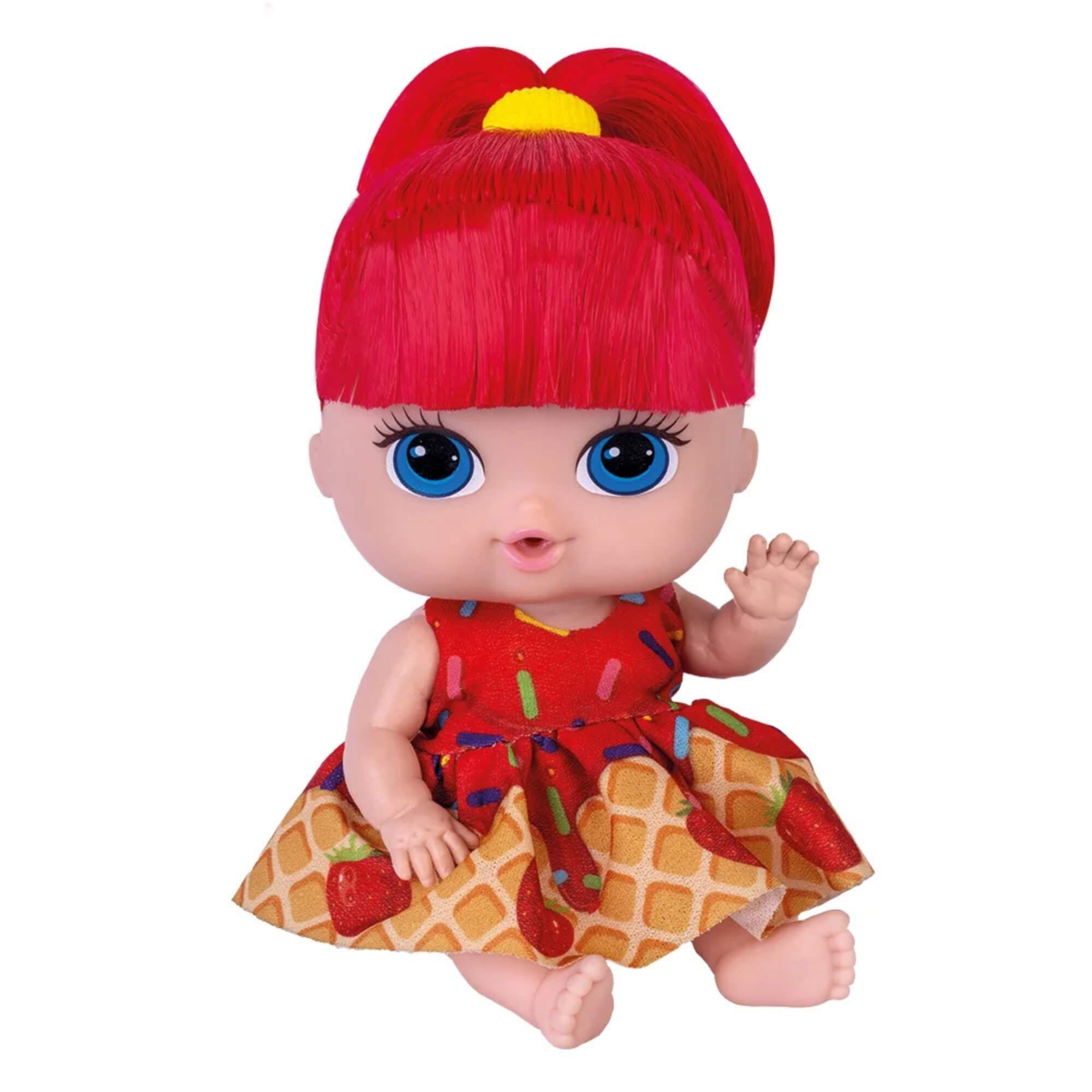 Boneca Babys Collection Mini Sorvetinho Morango Super Toys - 607