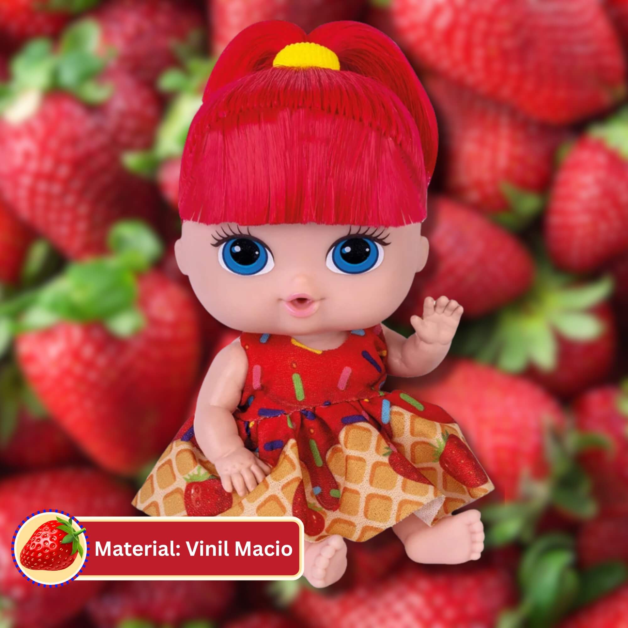 Boneca Babys Collection Mini Sorvetinho Morango Super Toys - 607