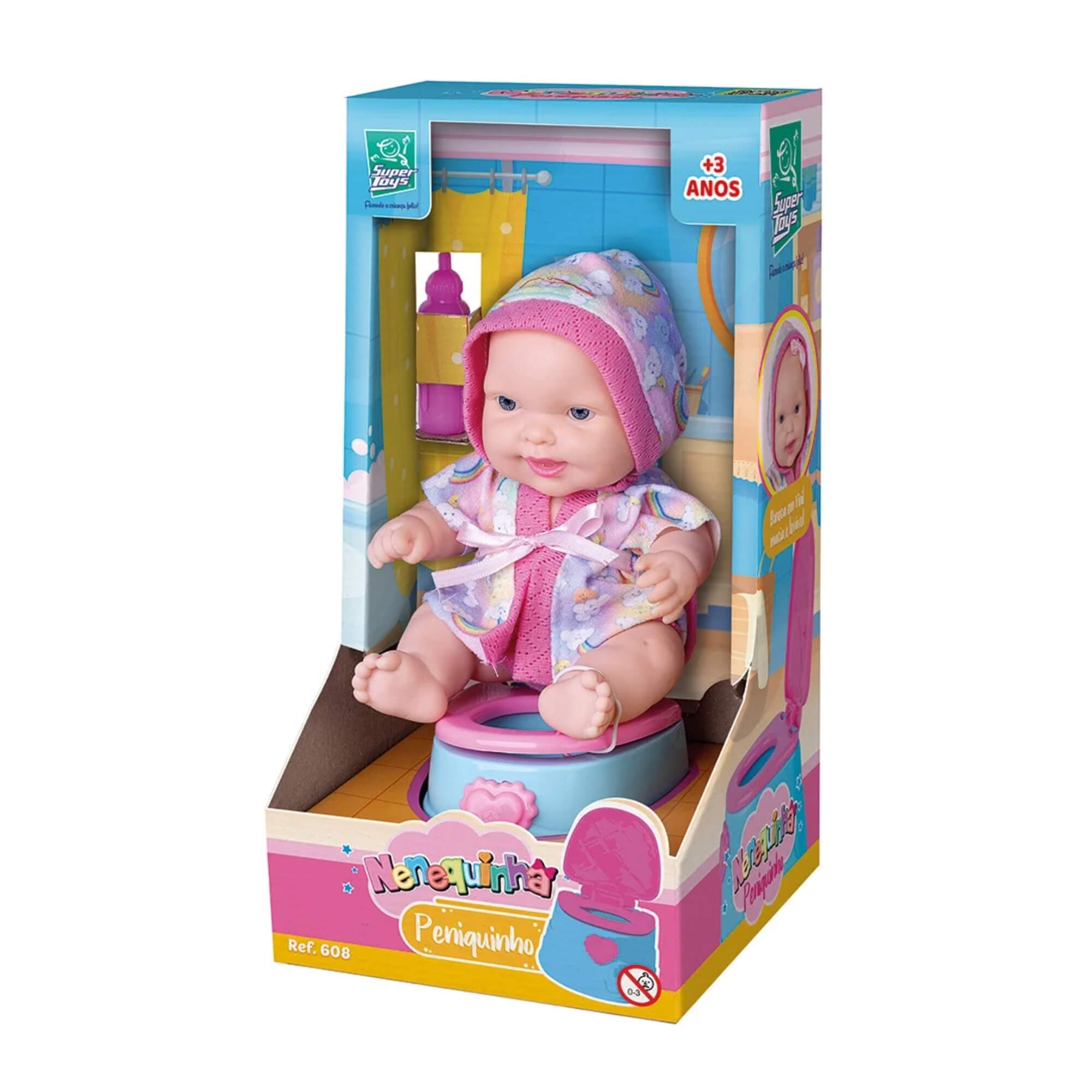 Boneca Nenequinha Peniquinho - Faz Xixi - Super Toys - 608