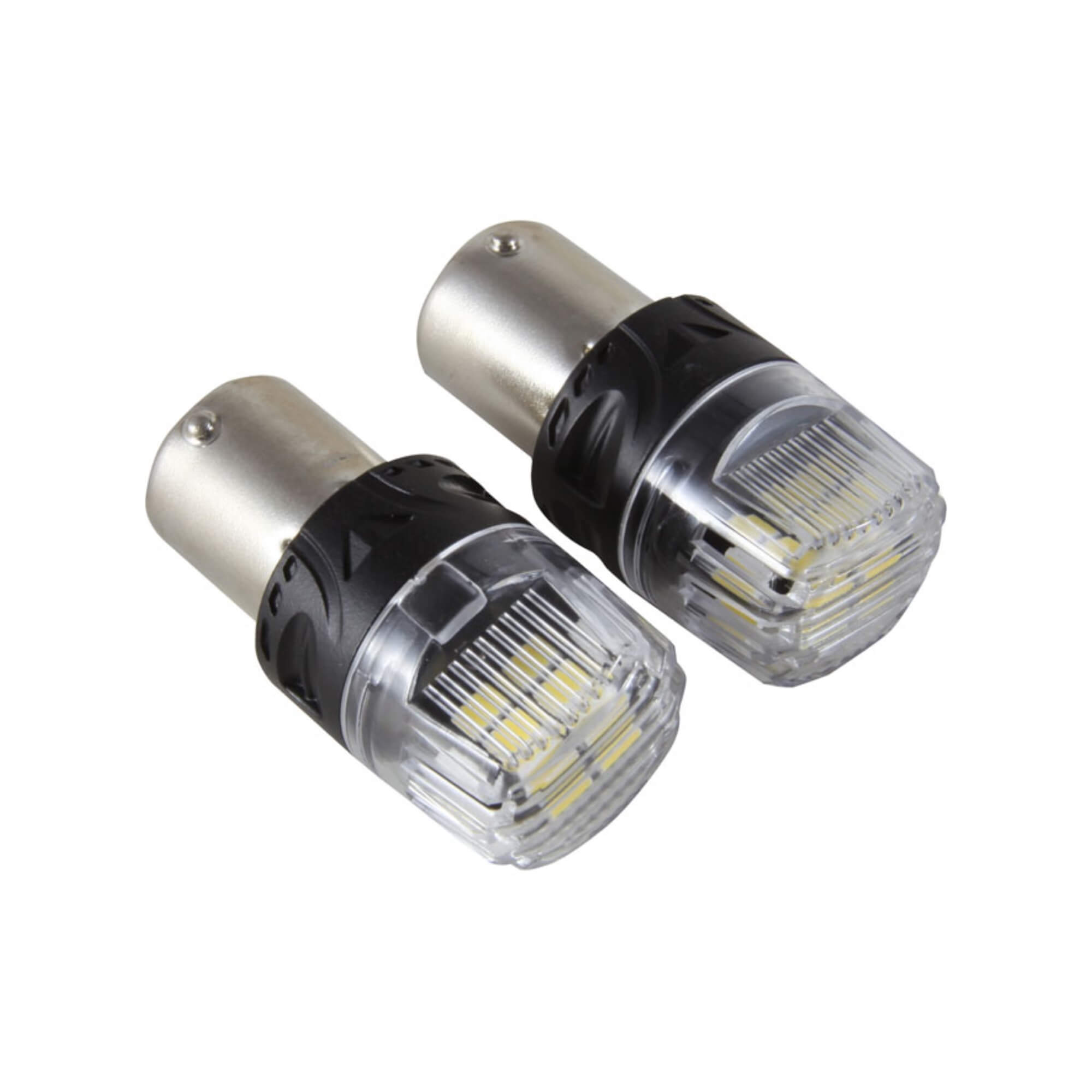 Par de Lâmpadas Led 1156 - 16 Leds - 2835/4216 1-Polo 12V Branco Shocklight - SLL-121156-BC