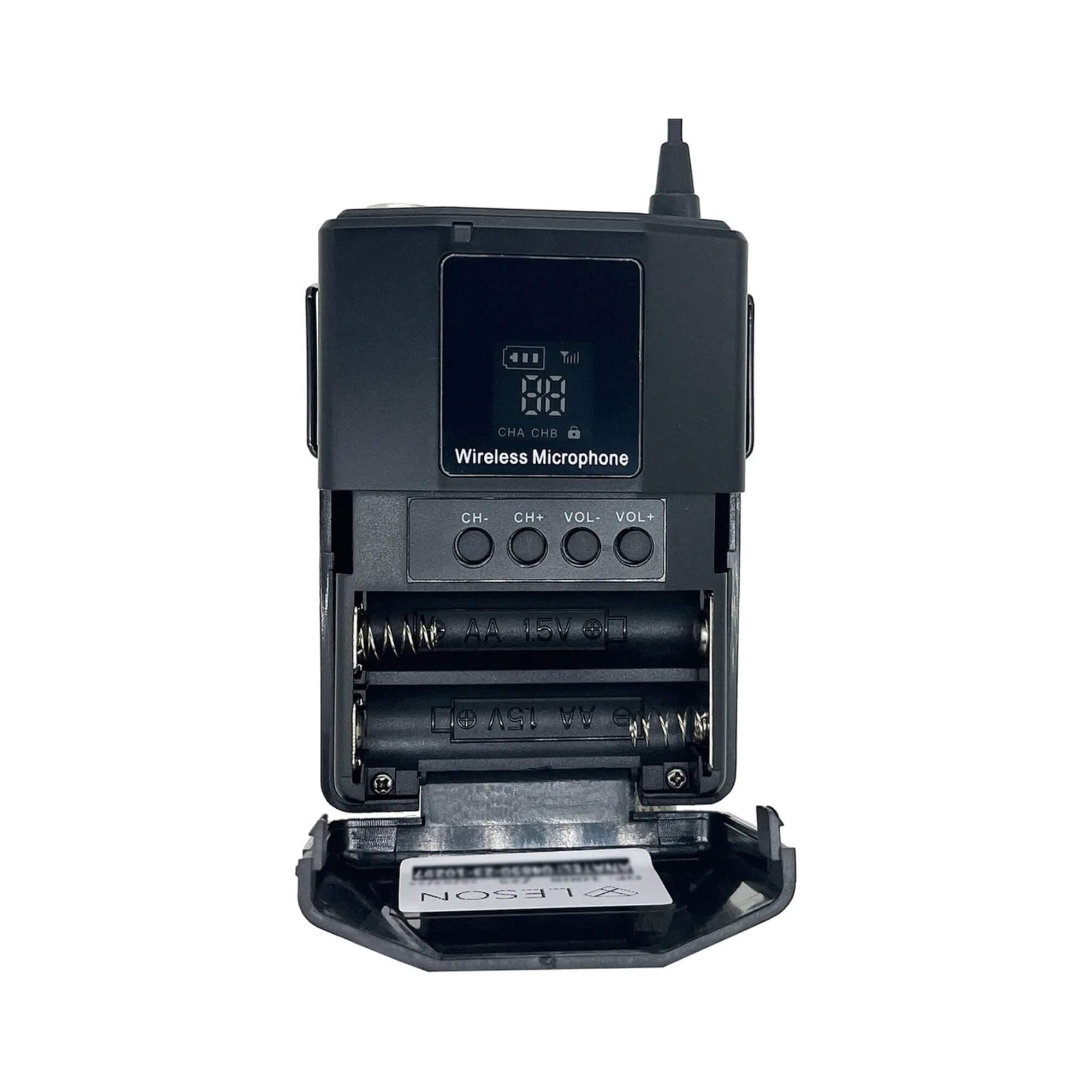 Microfone Sem Fio c/ 2 Headset Auricular Omnidirecional Bege 96 Canais Leson - 2AMLS9622