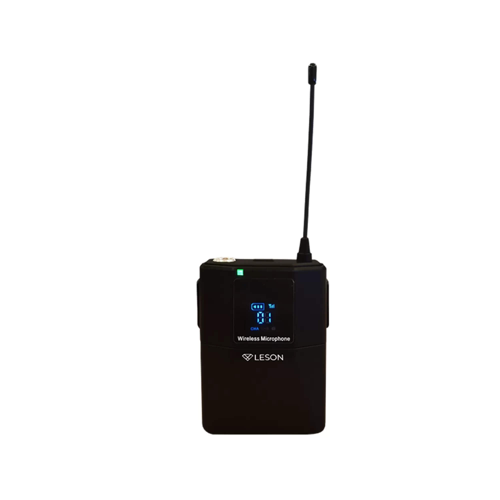 Microfone sem Fio c/ Headset Unidirecional Preto e Lapela LS961 Leson - 2AMLS9611