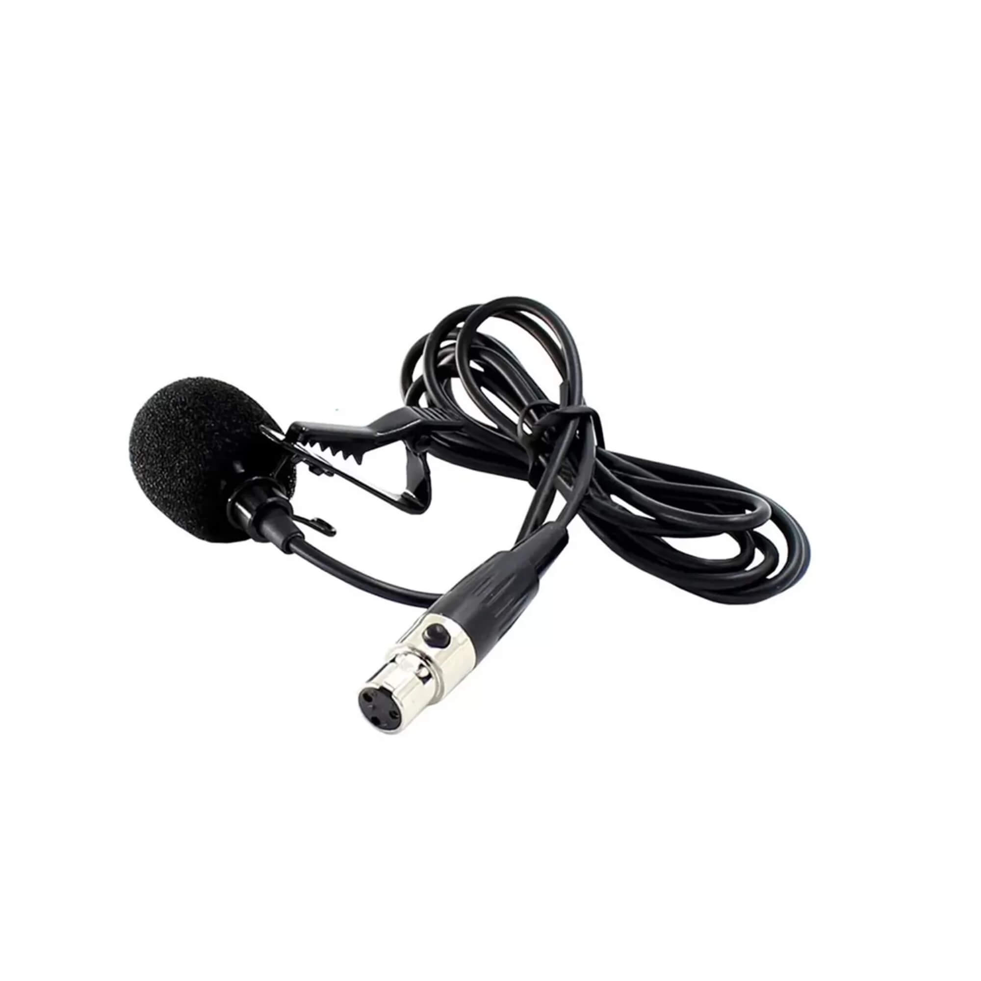 Microfone sem Fio c/ Headset Unidirecional Preto e Lapela LS961 Leson - 2AMLS9611