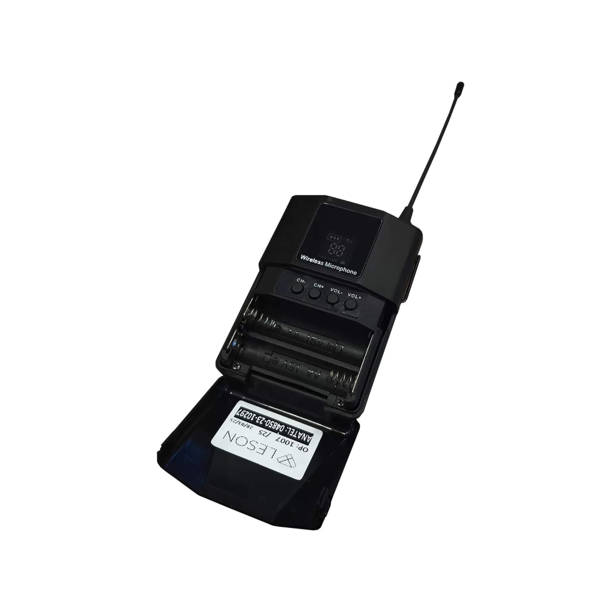 Microfone Sem Fio com Lapela Omnidirecional Bege Leson - 2AMLS9612