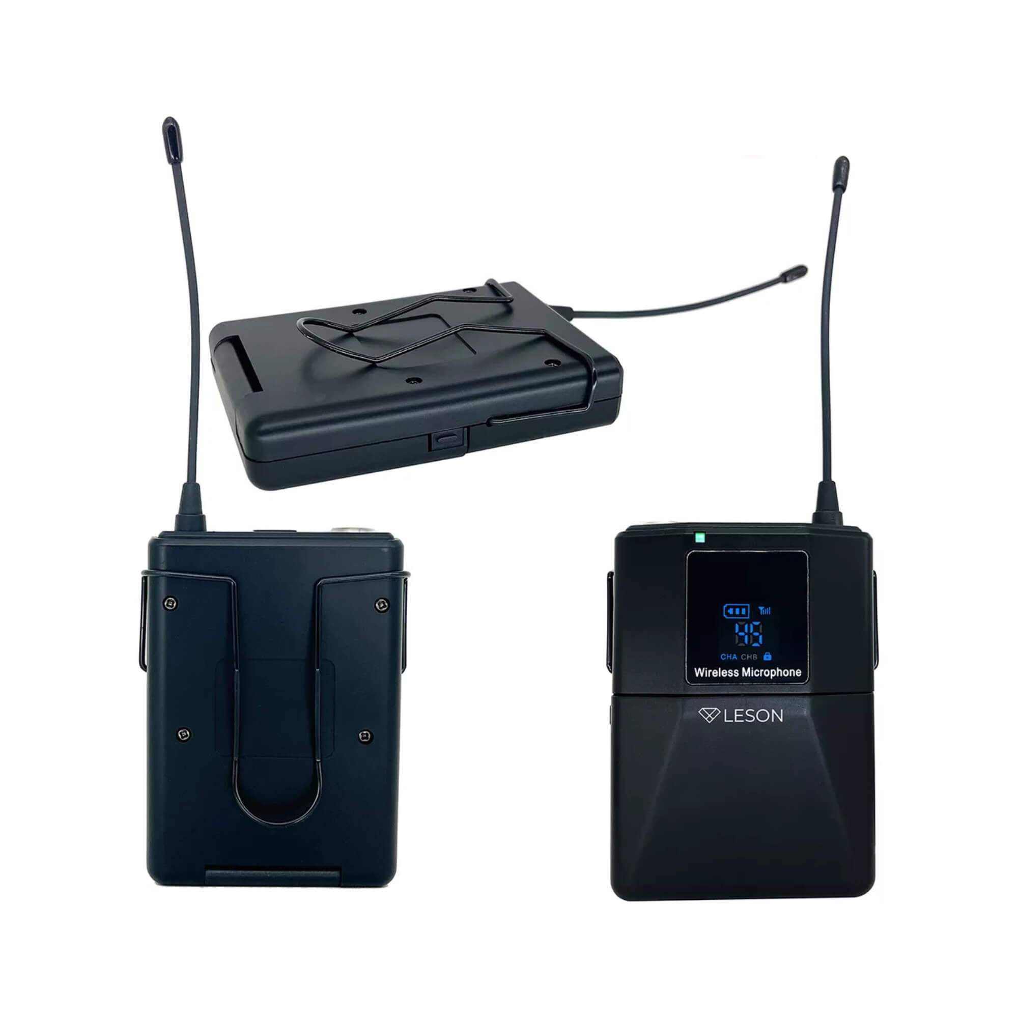 Microfone Sem Fio LS961 Headset Bege Omnidirecional 48 Canais Leson - 2AMLS9613