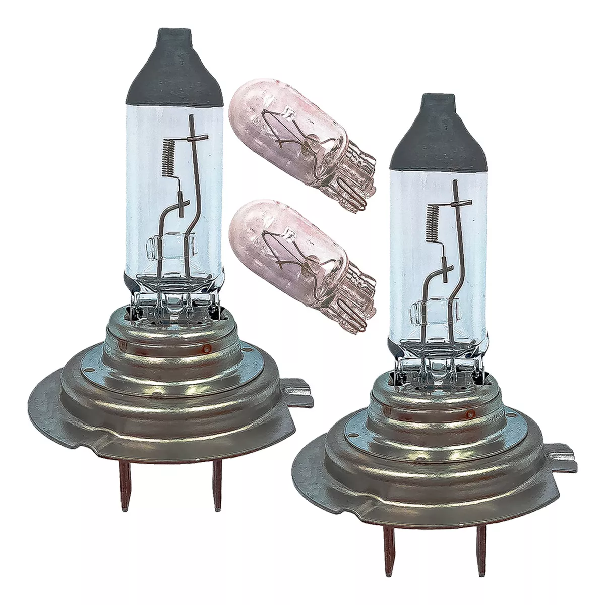COMP Kit Lampada Farol Baixo E Lanterna Foco Duplo H7 T10 Shockligth