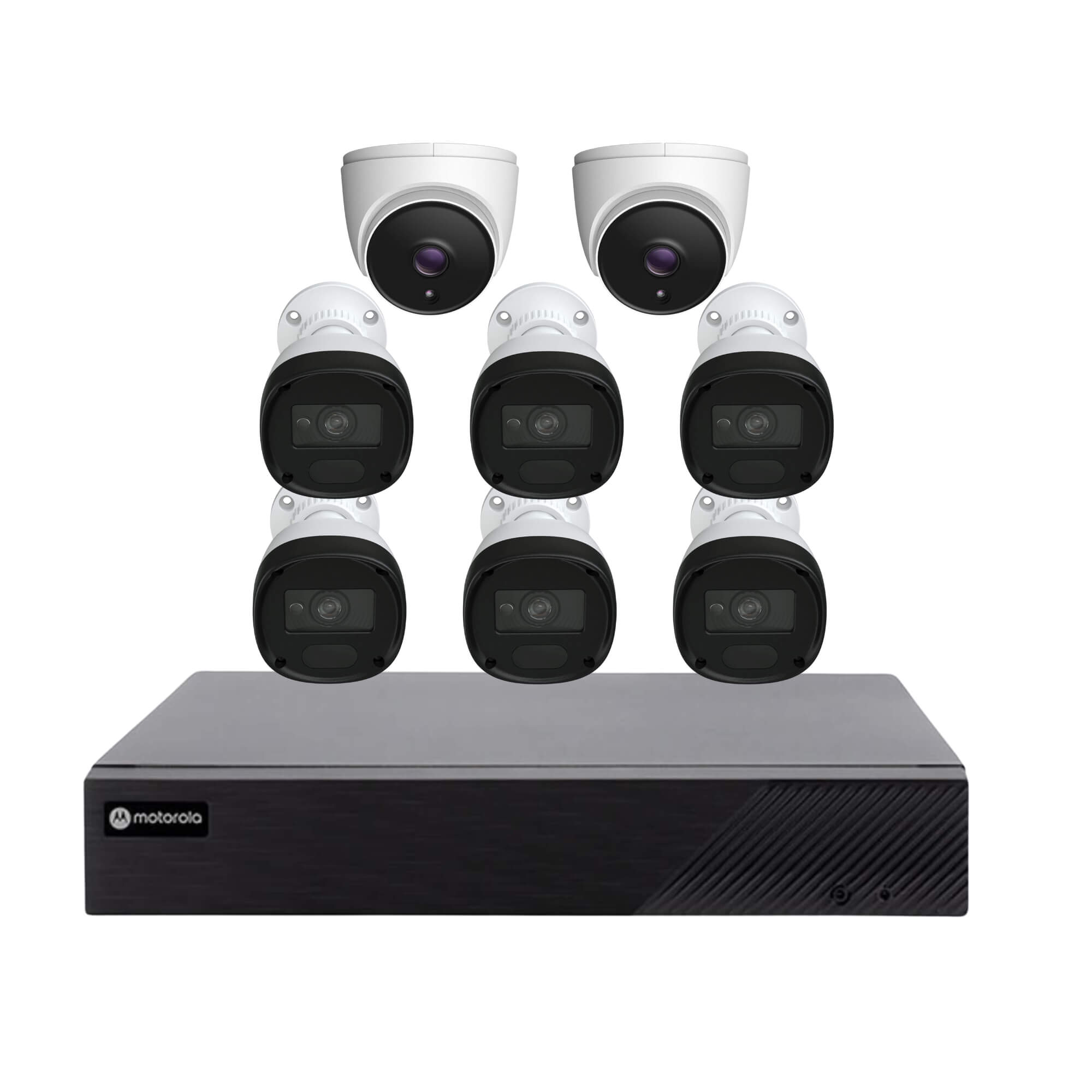 COMP DVR 8 Canais 1080 H.265 1x Sata 5x1 2 Canal Ip + HD WD 1Tb + 2 Câmeras Bullet + 6 Câmeras Dome