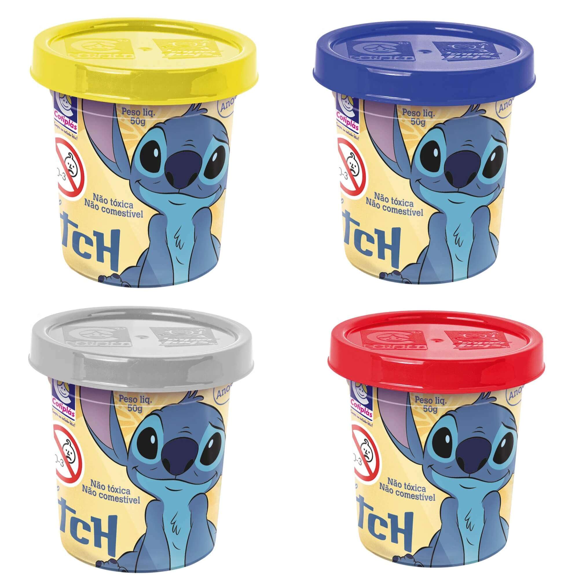 Brinquedo Infantil Brincadeira do Stitch com Massinhas de Modelar Cotiplás - 2840