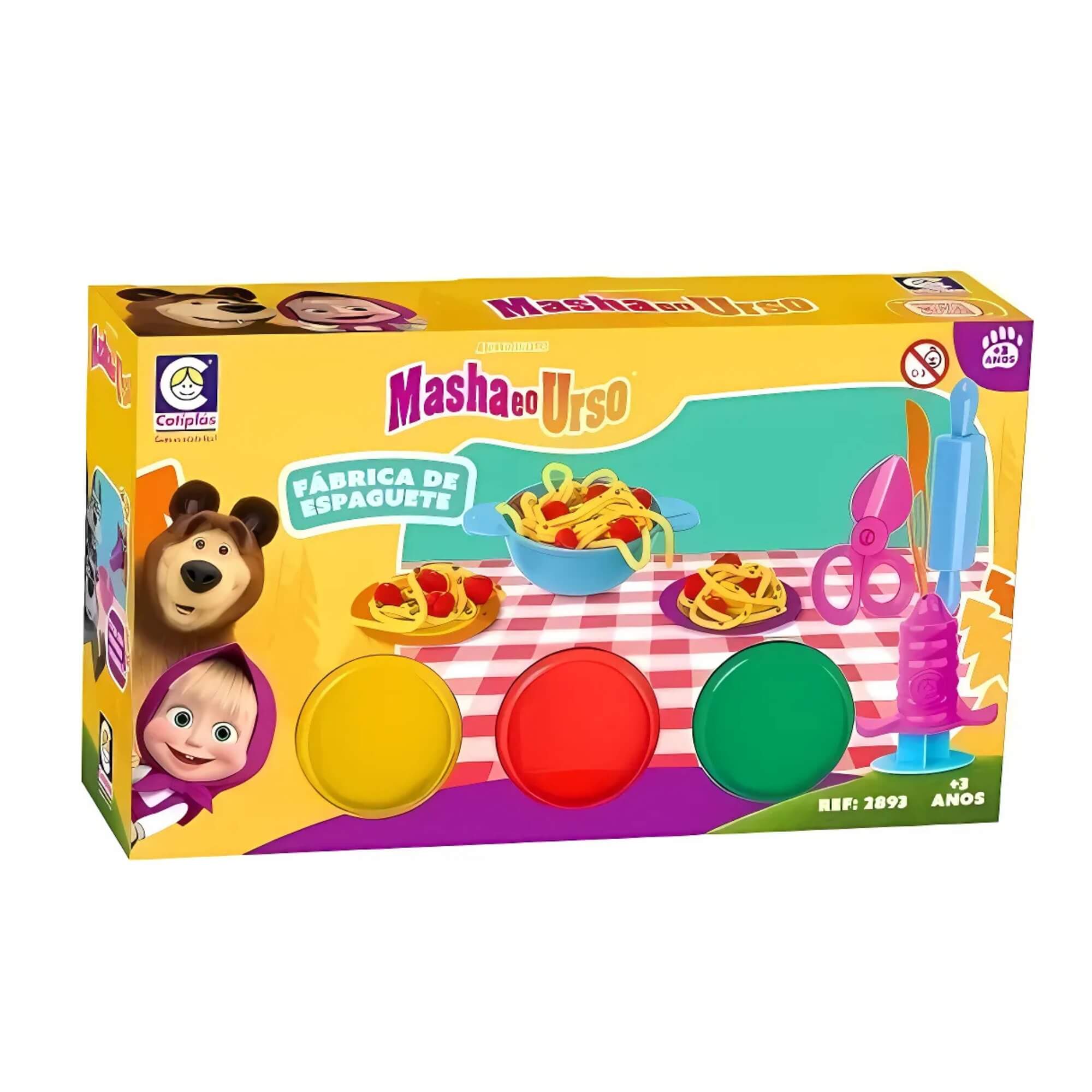Brinquedo Infantil Masha e o Urso - Fábrica de Espaguete Cotiplás - 2893