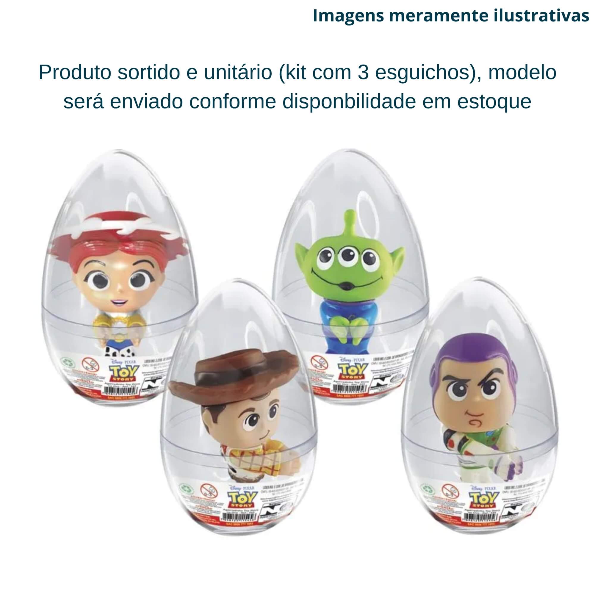 Brinquedo Infantil Sortido e Unitário Agarradinho Toy Story Boneco no Ovo Líder - 265