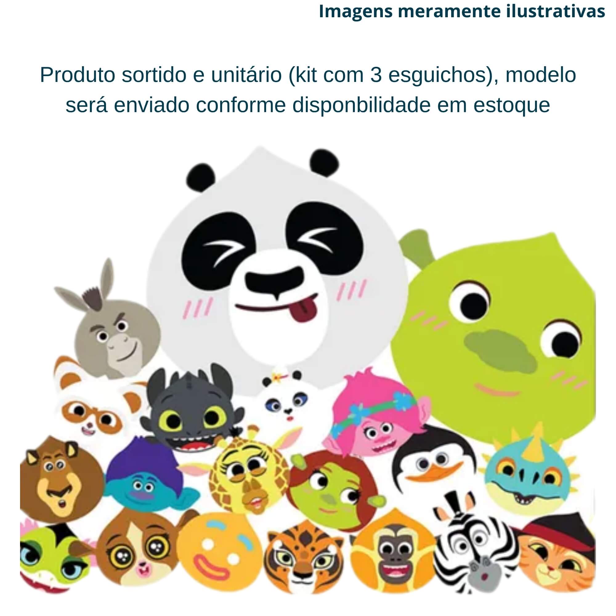 Brinquedo Sortido Unitário Infantil Bolinha Esguicho Personagens Dreamworks Líder - 2982