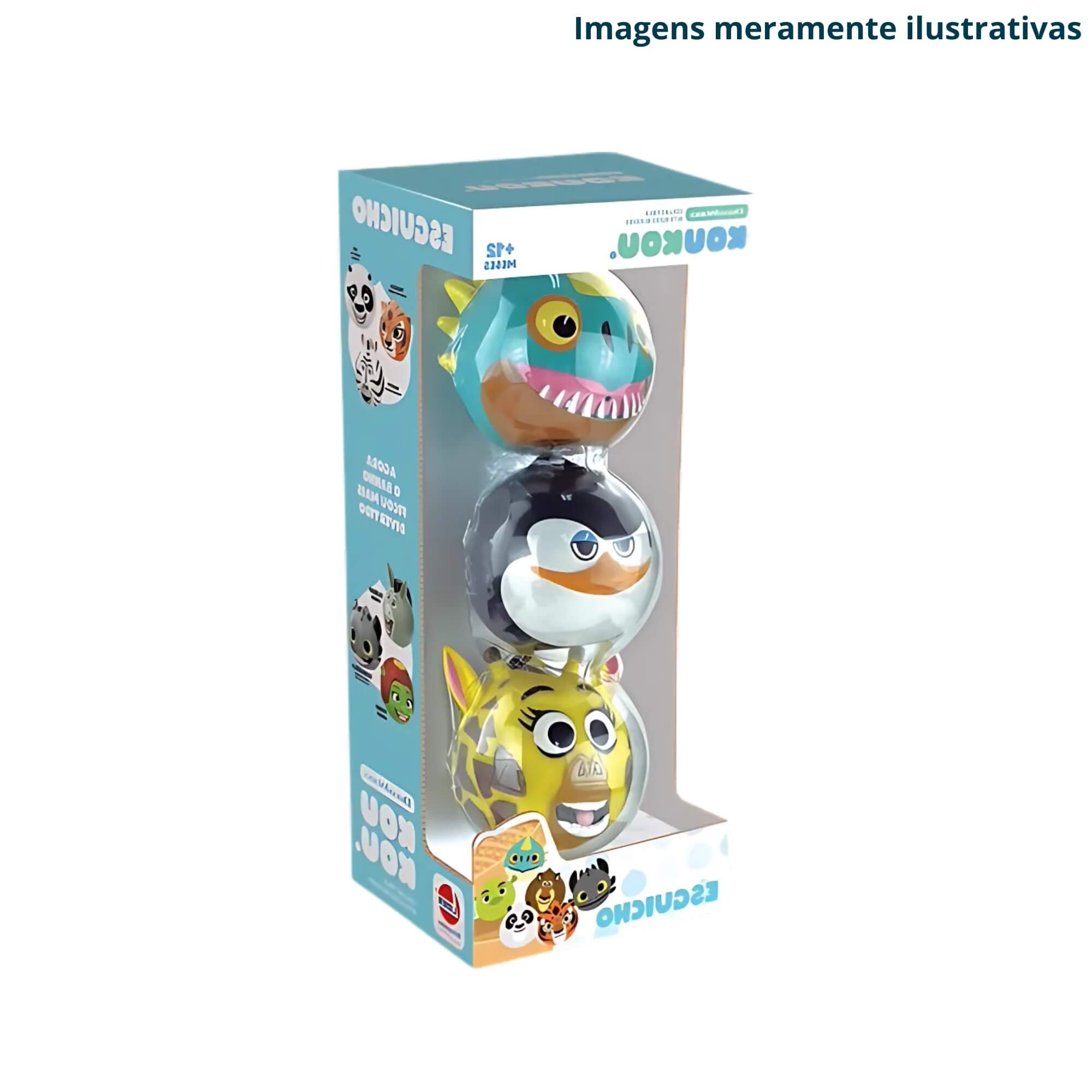Brinquedo Sortido Unitário Infantil Bolinha Esguicho Personagens Dreamworks Líder - 2982