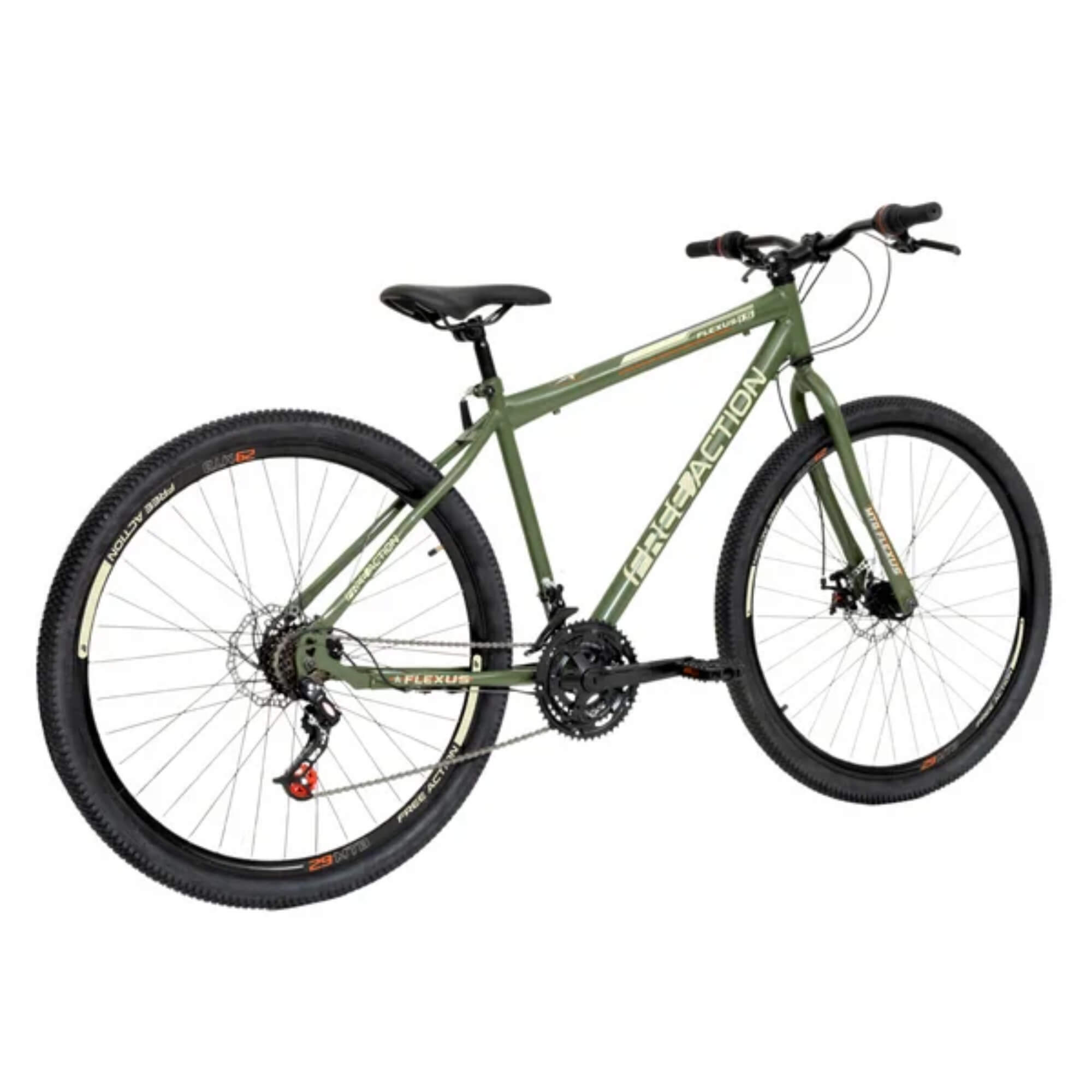 Bicicleta Aro 29" Flexus 1.5 MTB 21V Disk-Brake Verde Militar Free Action - 3020601381302-065