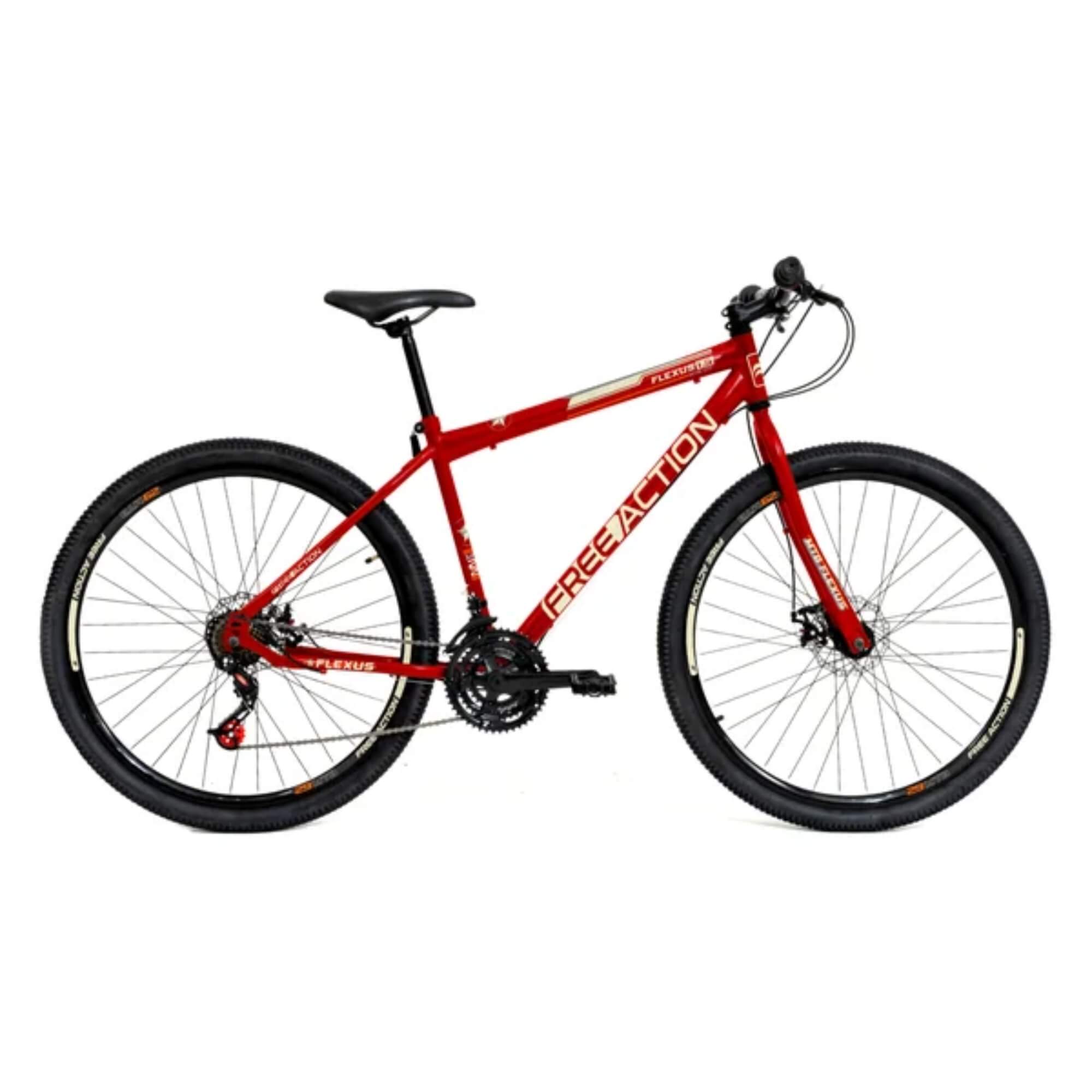 Bicicleta Aro 29" Flexus 1.5 MTB 21V Disk-Brake Vermelho Free Action - 3020601381302-074