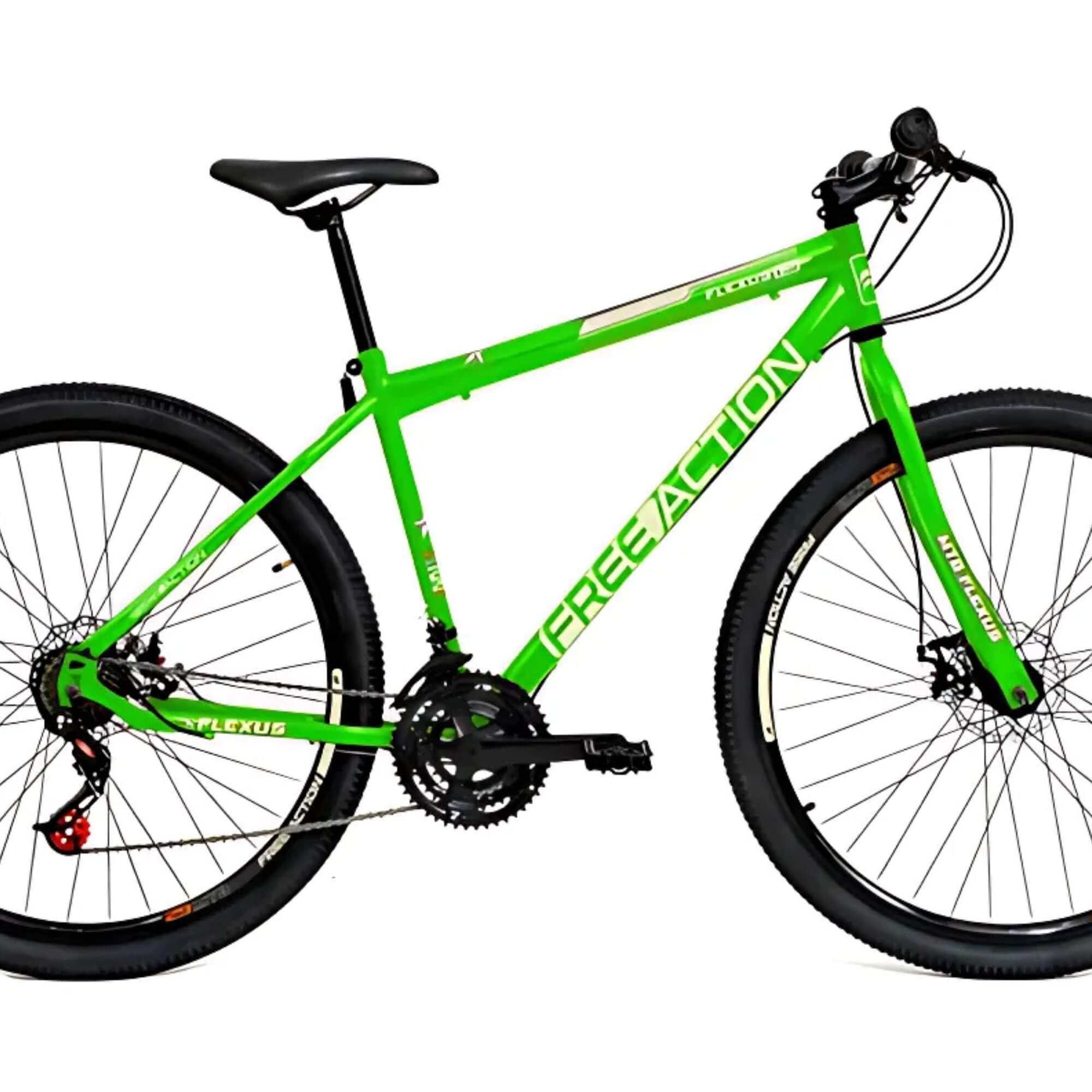 Bicicleta Aro 29" Flexus 1.5 MTB 21V Disk-Brake Verde Kawasaki Free Action - 3020601381302-062