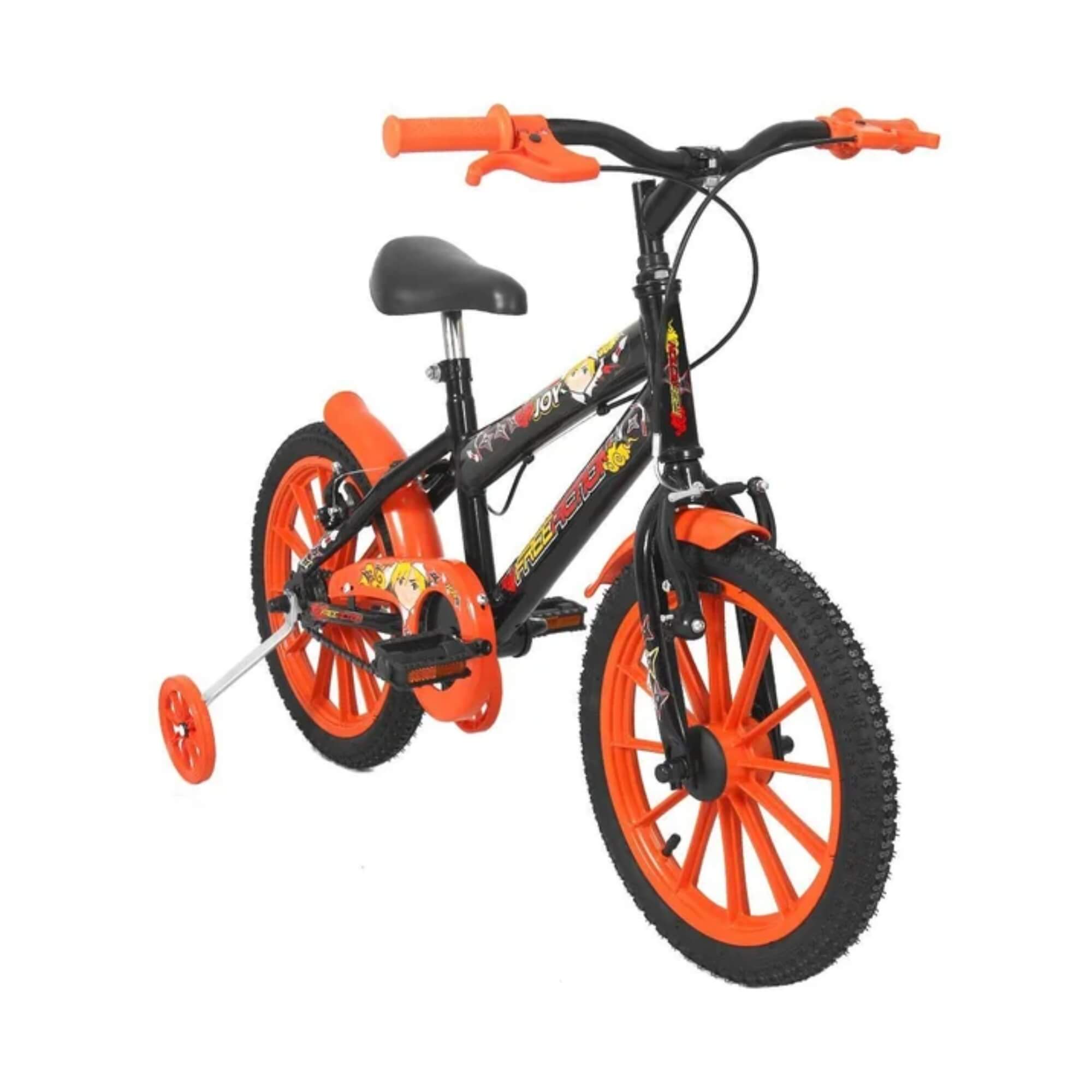 Bicicleta Infantil Aro 16" Joy MTB 1V V-Brake Preto Brilho Free Action - 3020701053201-021
