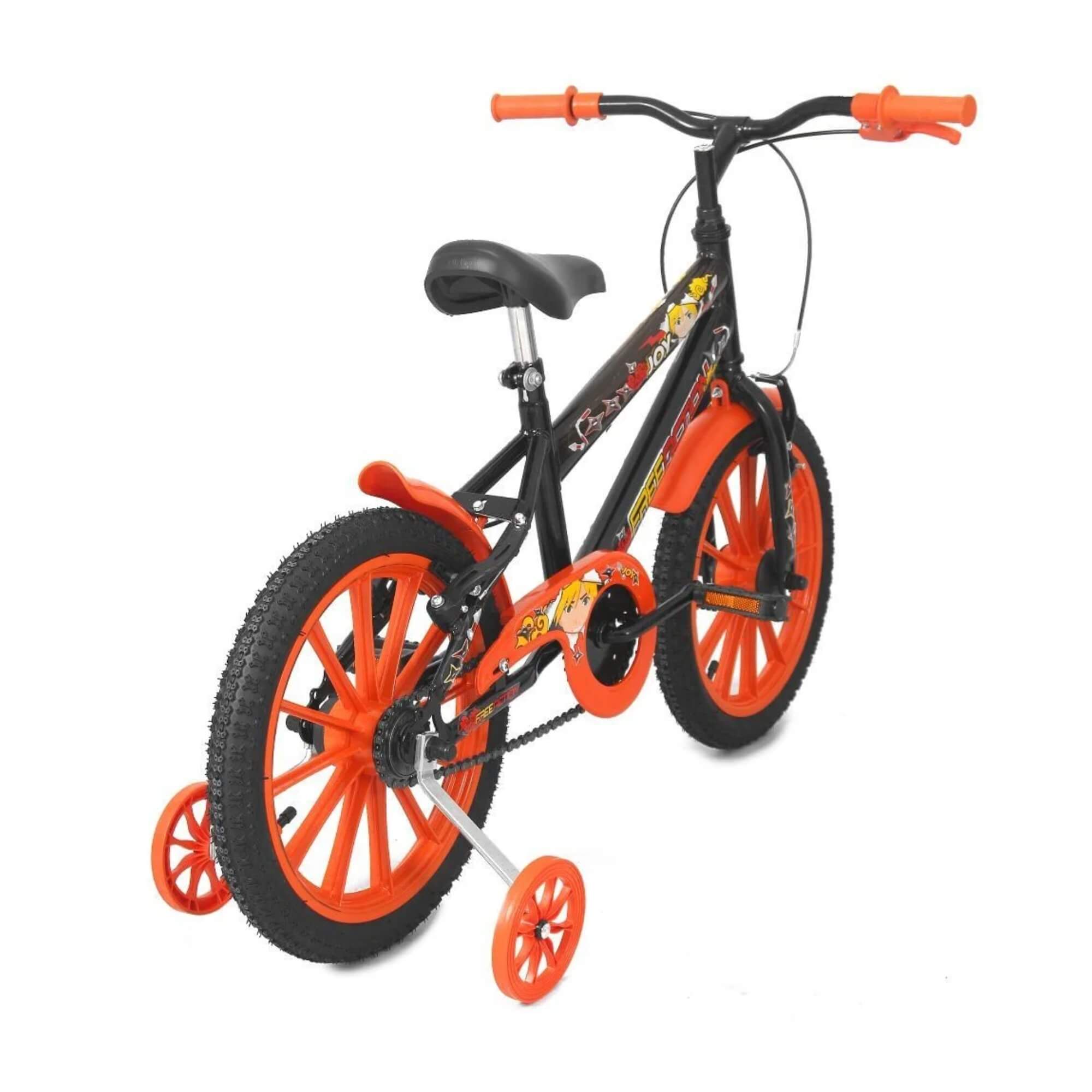Bicicleta Infantil Aro 16" Joy MTB 1V V-Brake Preto Brilho Free Action - 3020701053201-021