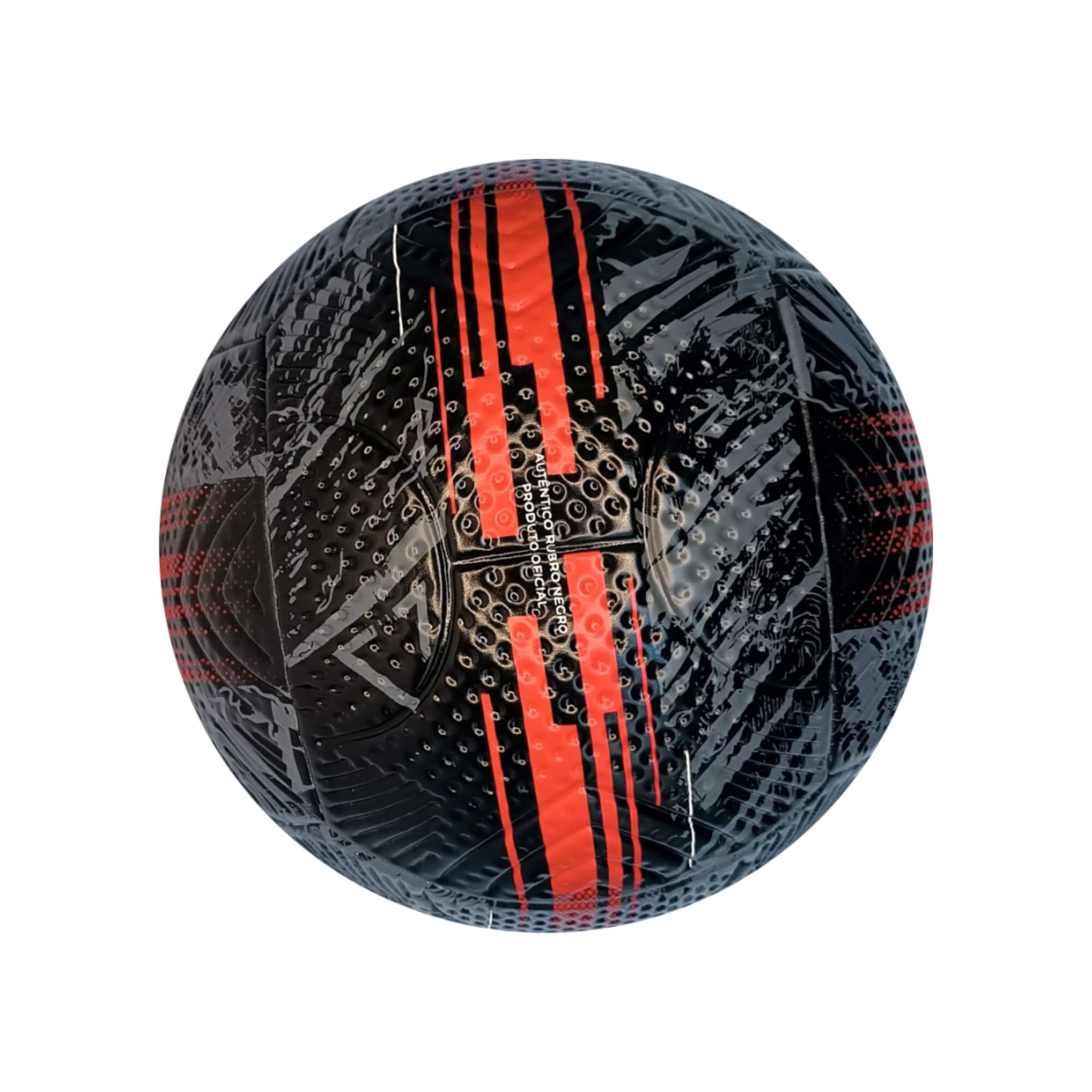 Mini Bola de Futebol PVC/PU Preta e Vermelha - Flamengo Futebol e Magia - 1922