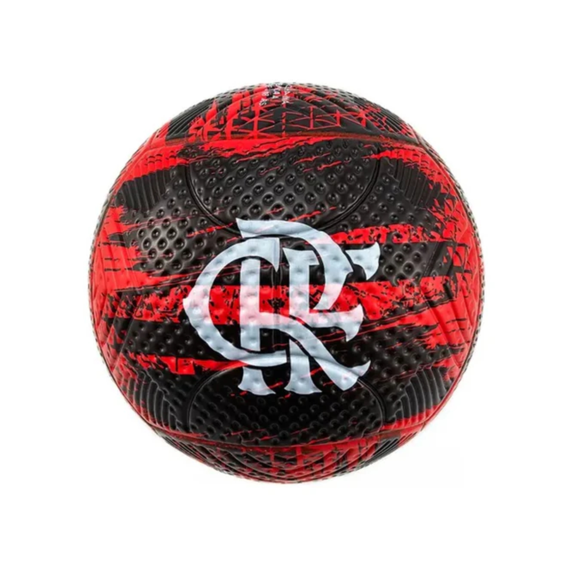 Bola de Futebol PVC/PU Nº 5 Flamengo cor Preta e Vermelha Futebol e Magia - 1921