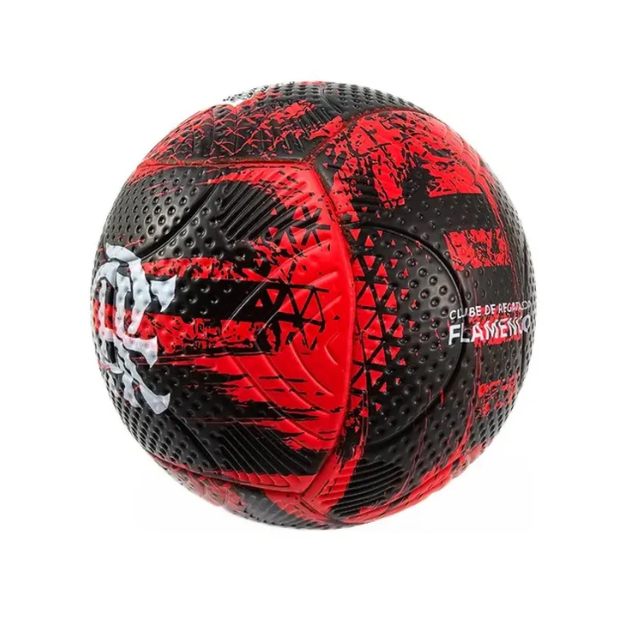 Bola de Futebol PVC/PU Nº 5 Flamengo cor Preta e Vermelha Futebol e Magia - 1921