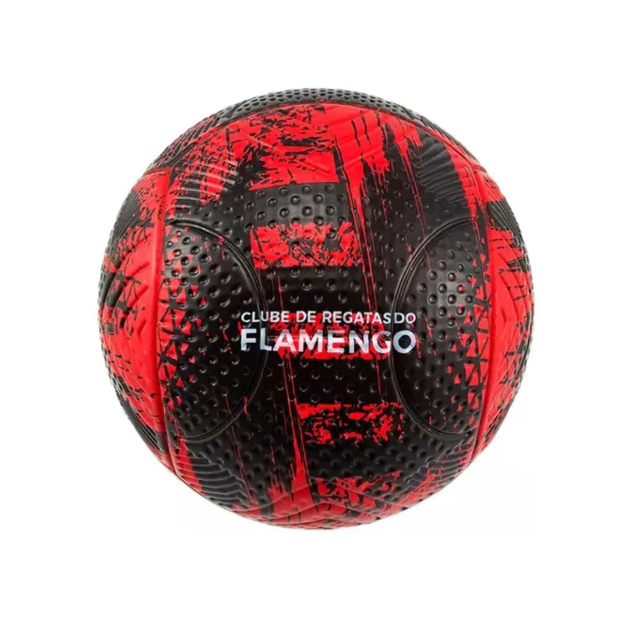 Bola de Futebol PVC/PU Nº 5 Flamengo cor Preta e Vermelha Futebol e Magia - 1921