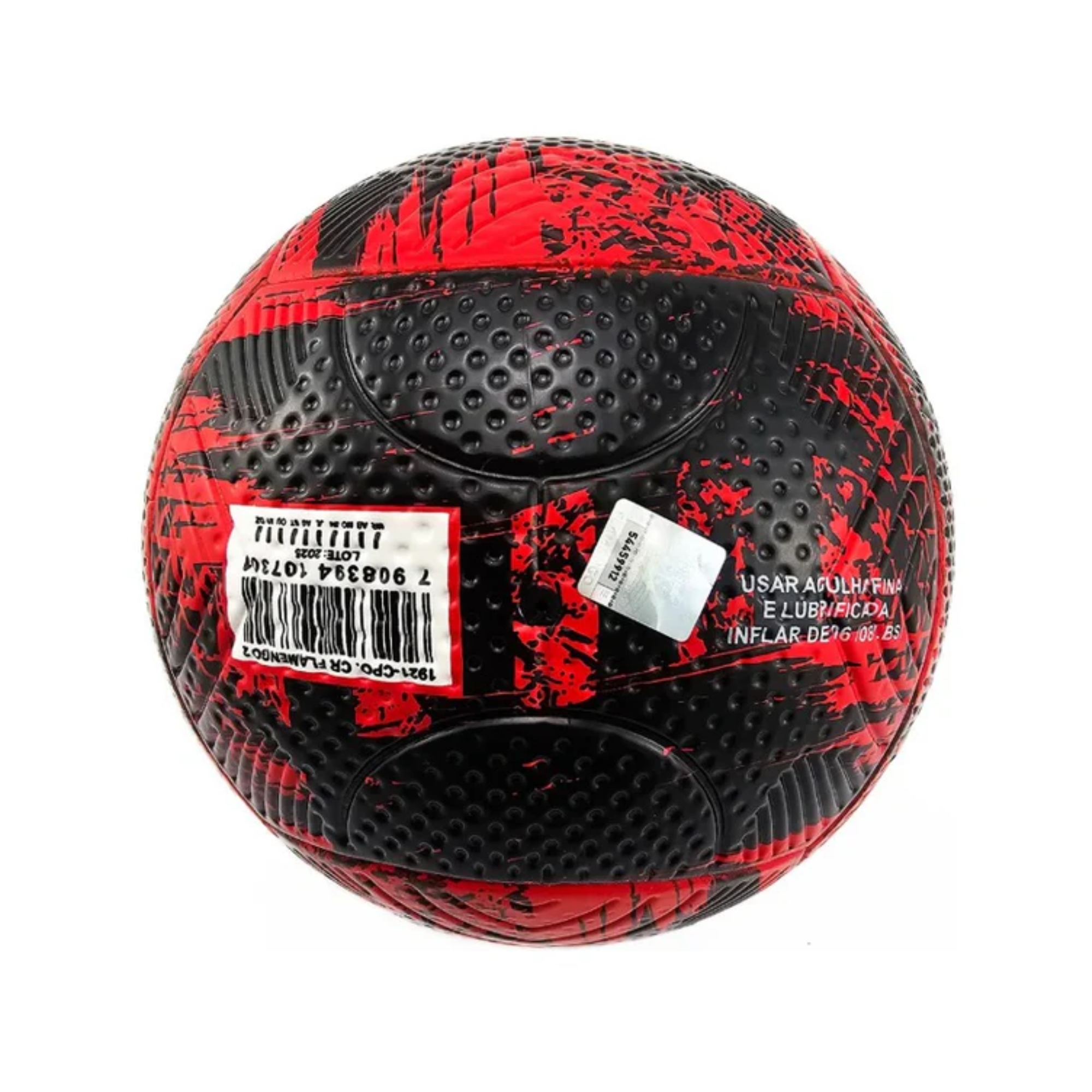 Bola de Futebol PVC/PU Nº 5 Flamengo cor Preta e Vermelha Futebol e Magia - 1921
