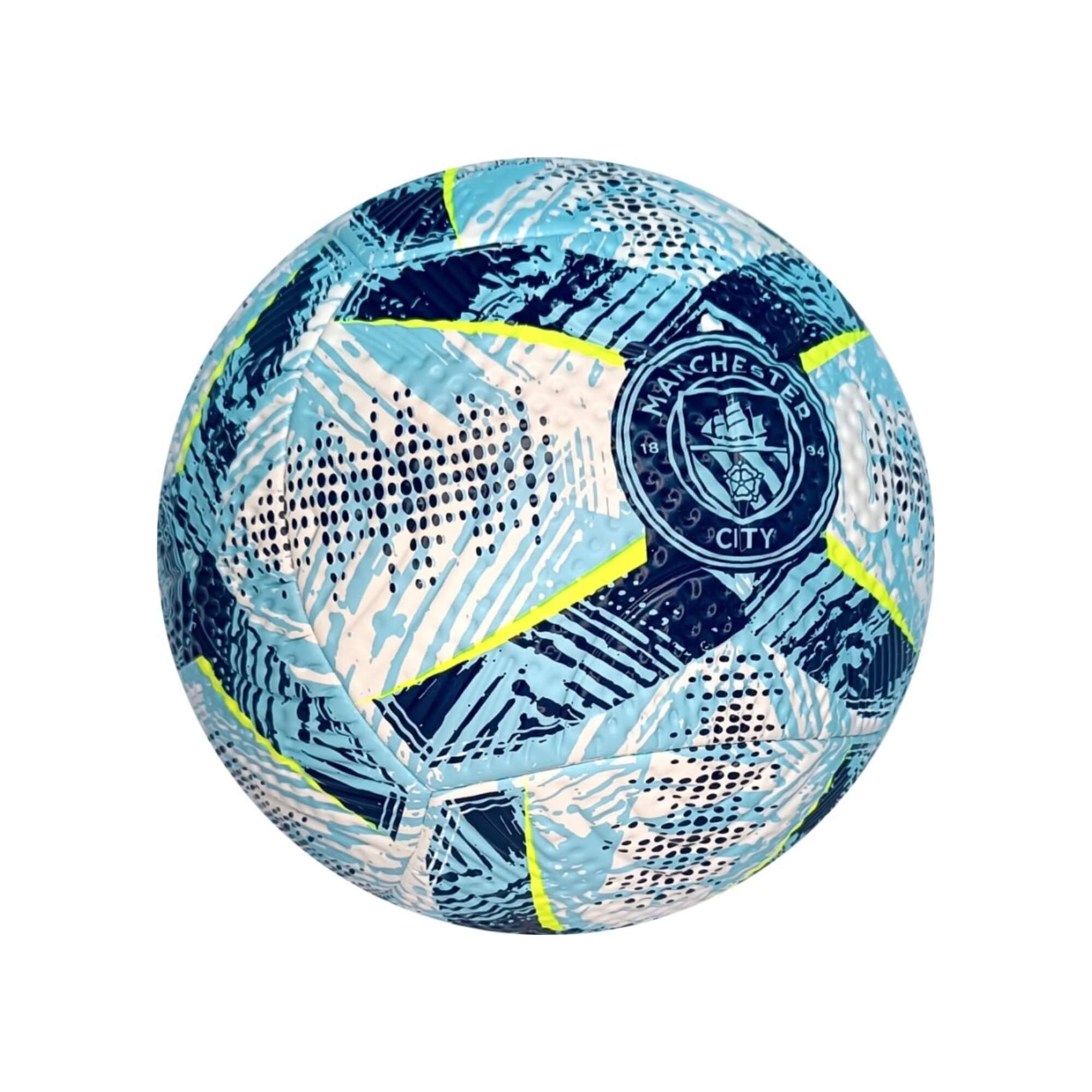 Bola de Futebol PVC/PU  Nº 5 - Amarela e Azul - Manchester City Futebol e Magia - 1892