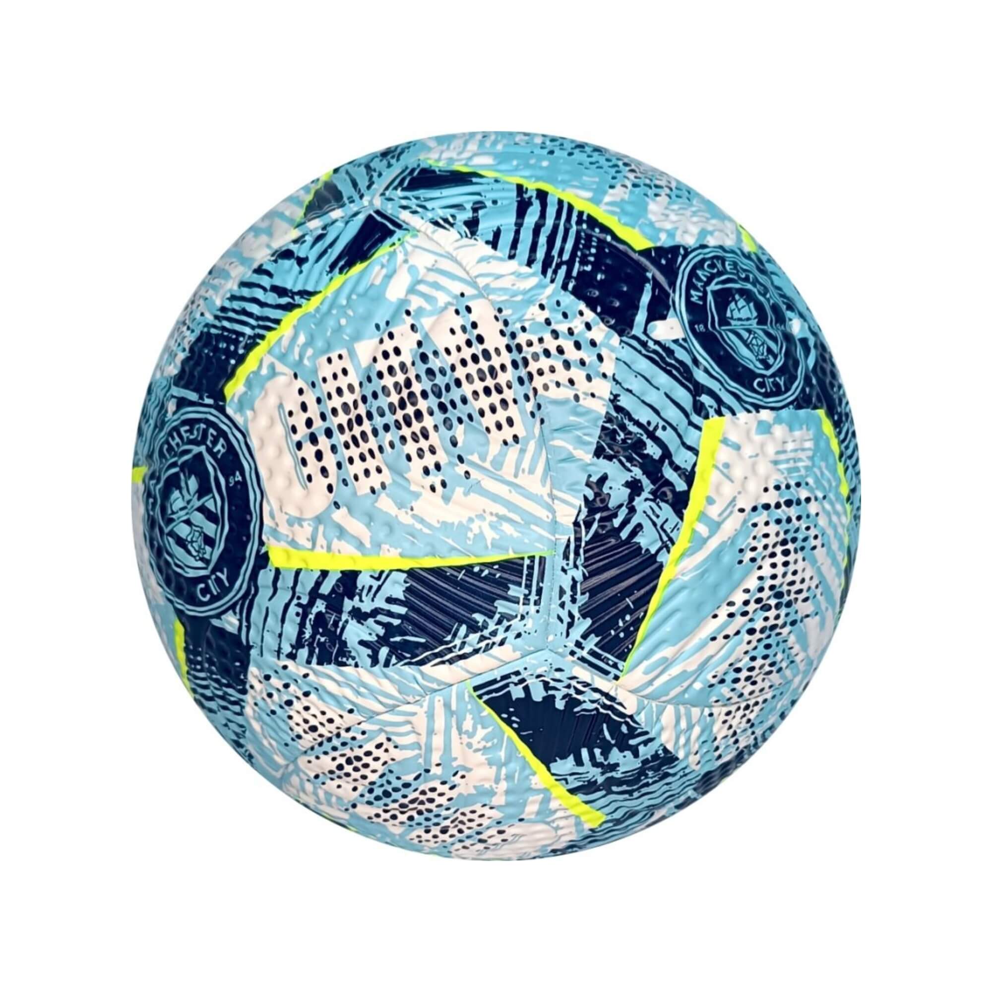 Bola de Futebol PVC/PU  Nº 5 - Amarela e Azul - Manchester City Futebol e Magia - 1892