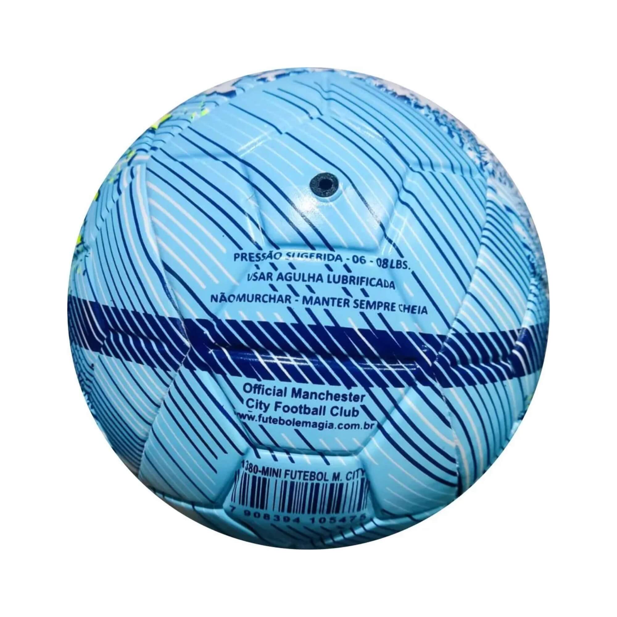 Mini Bola de Futebol PVC/PU Manchester City Futebol e Magia - 1380