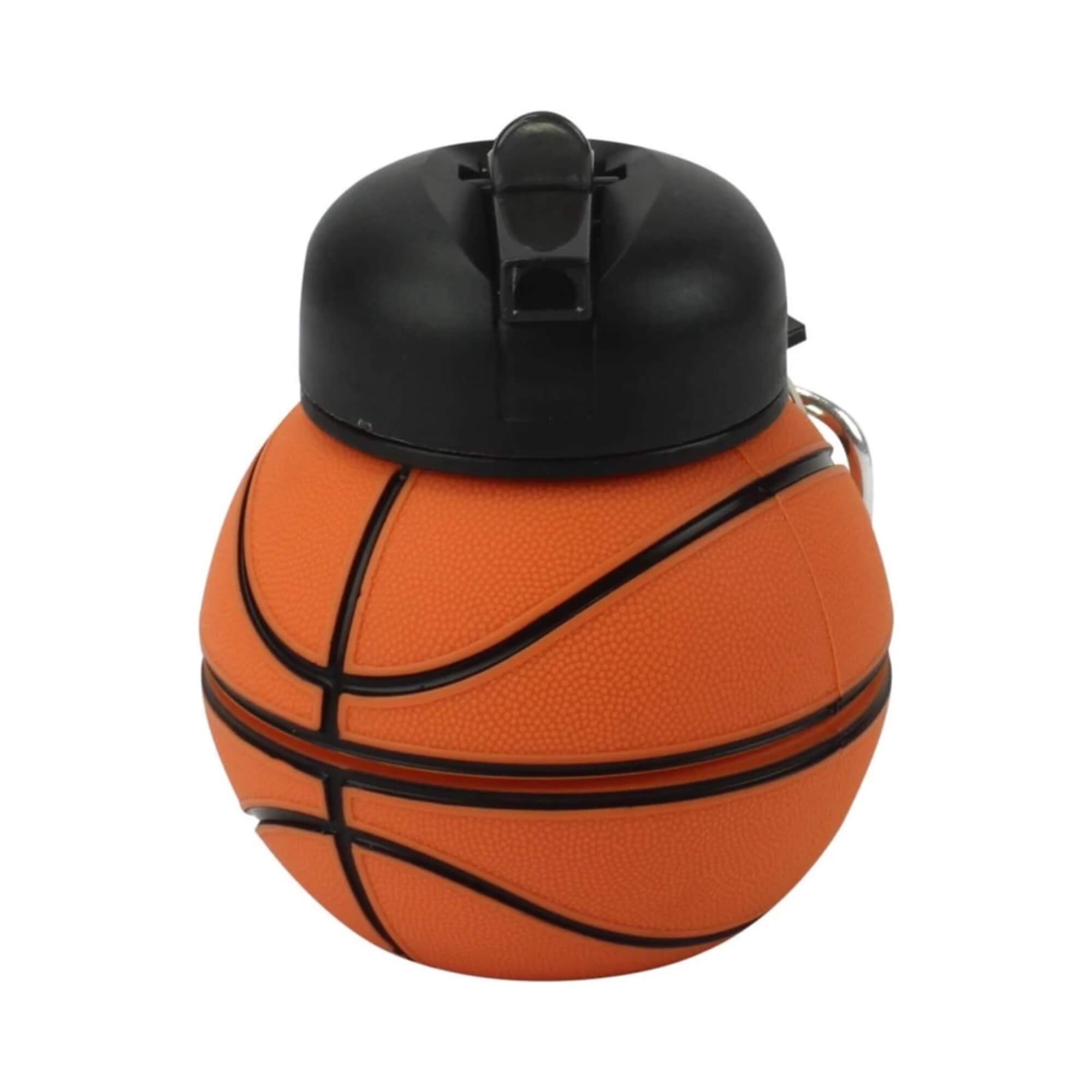 Garrafa Squeeze Silicone Retrátil Dobrável Bola de Basquete 550ml Futebol e Magia - R3590