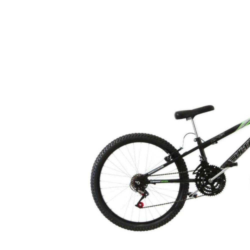 COMP Bicicleta Ultra Bikes Aro 24" Preta Fosca 18 Marchas + Capa Impermeável para Celular