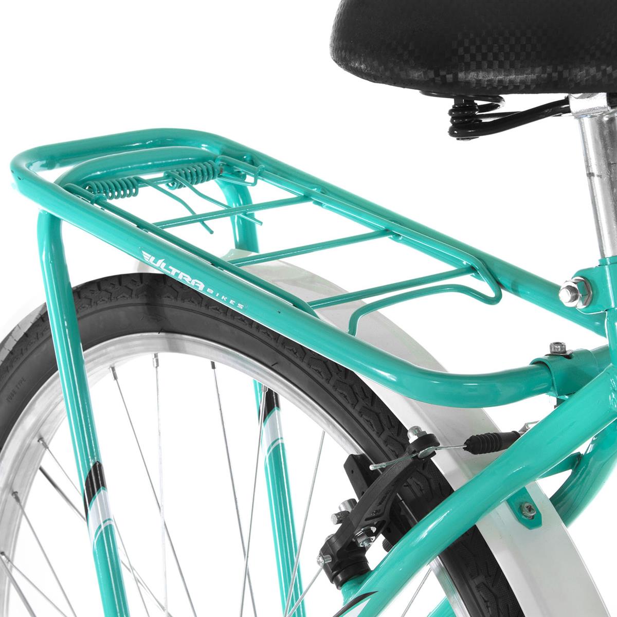COMP Bicicleta Retrô Ultra Bikes Summer Vintage Verde Aro 26" + Capa Impermeável para Celular