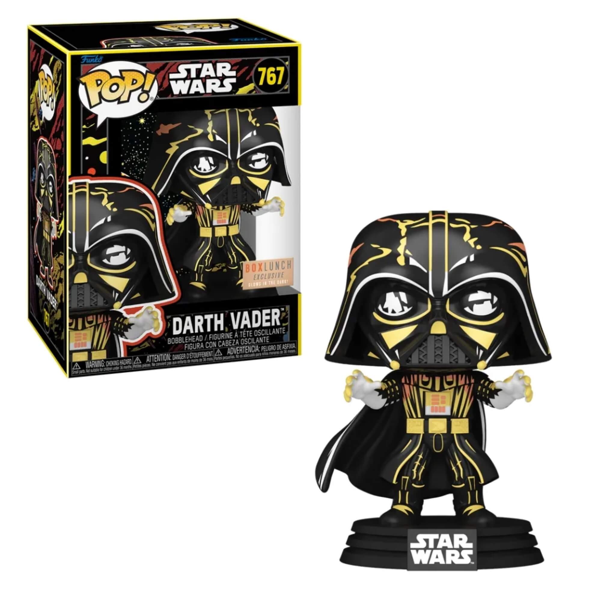 Boneco Funko Pop! Star Wars - Darth Vader Retro (Glow) Candide - 12095