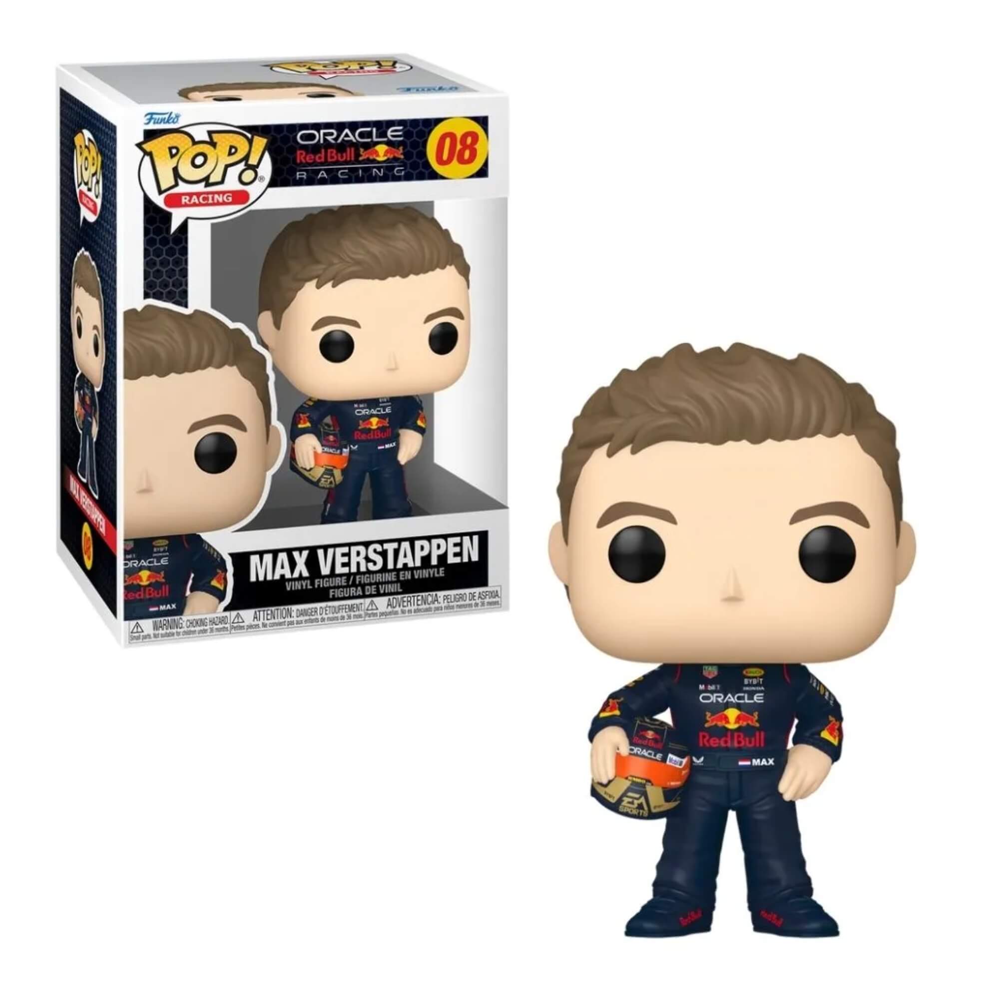 Boneco Funko Pop! Racing Oracle Red Bull - Max Verstappen com Capacete Candide - 11376