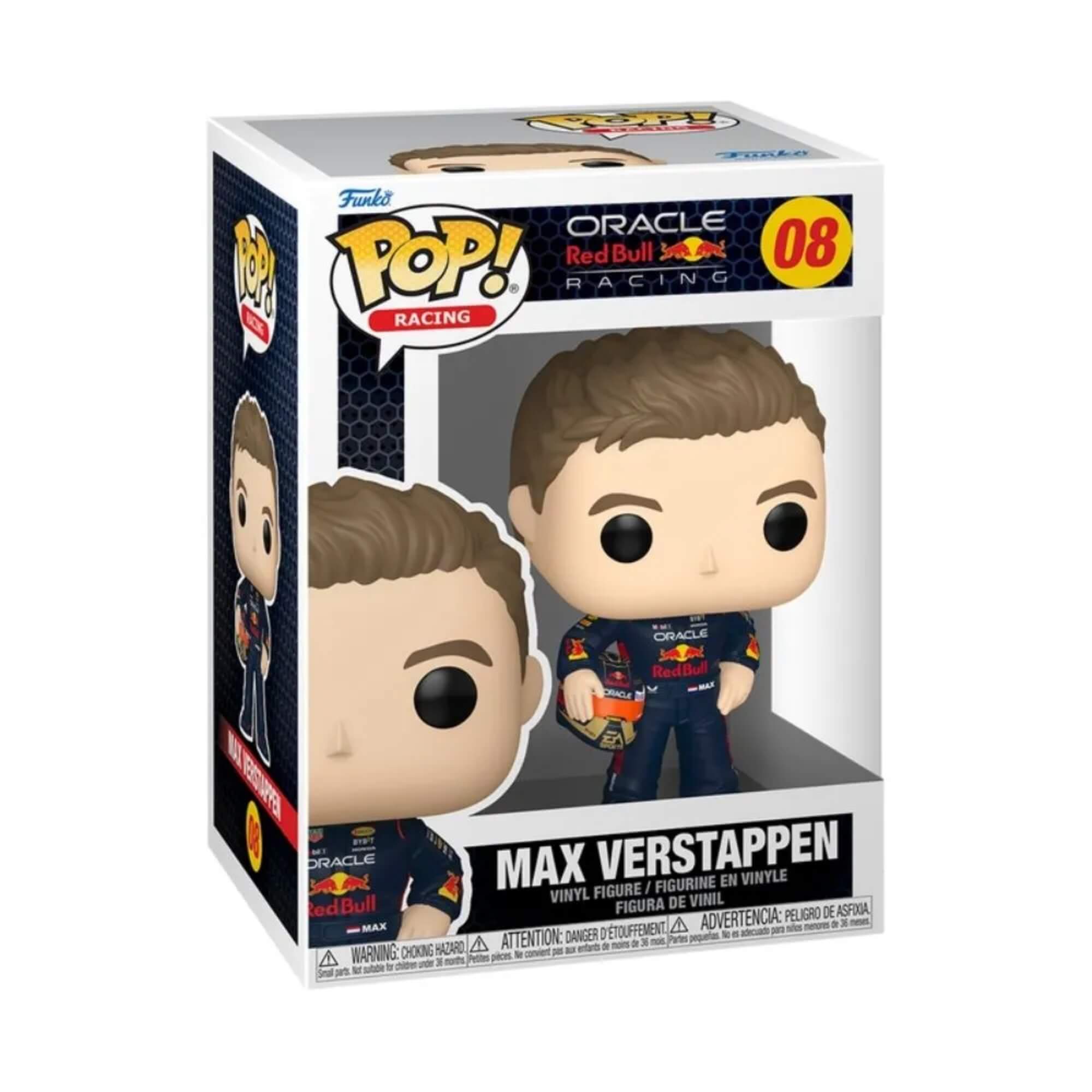 Boneco Funko Pop! Racing Oracle Red Bull - Max Verstappen com Capacete Candide - 11376