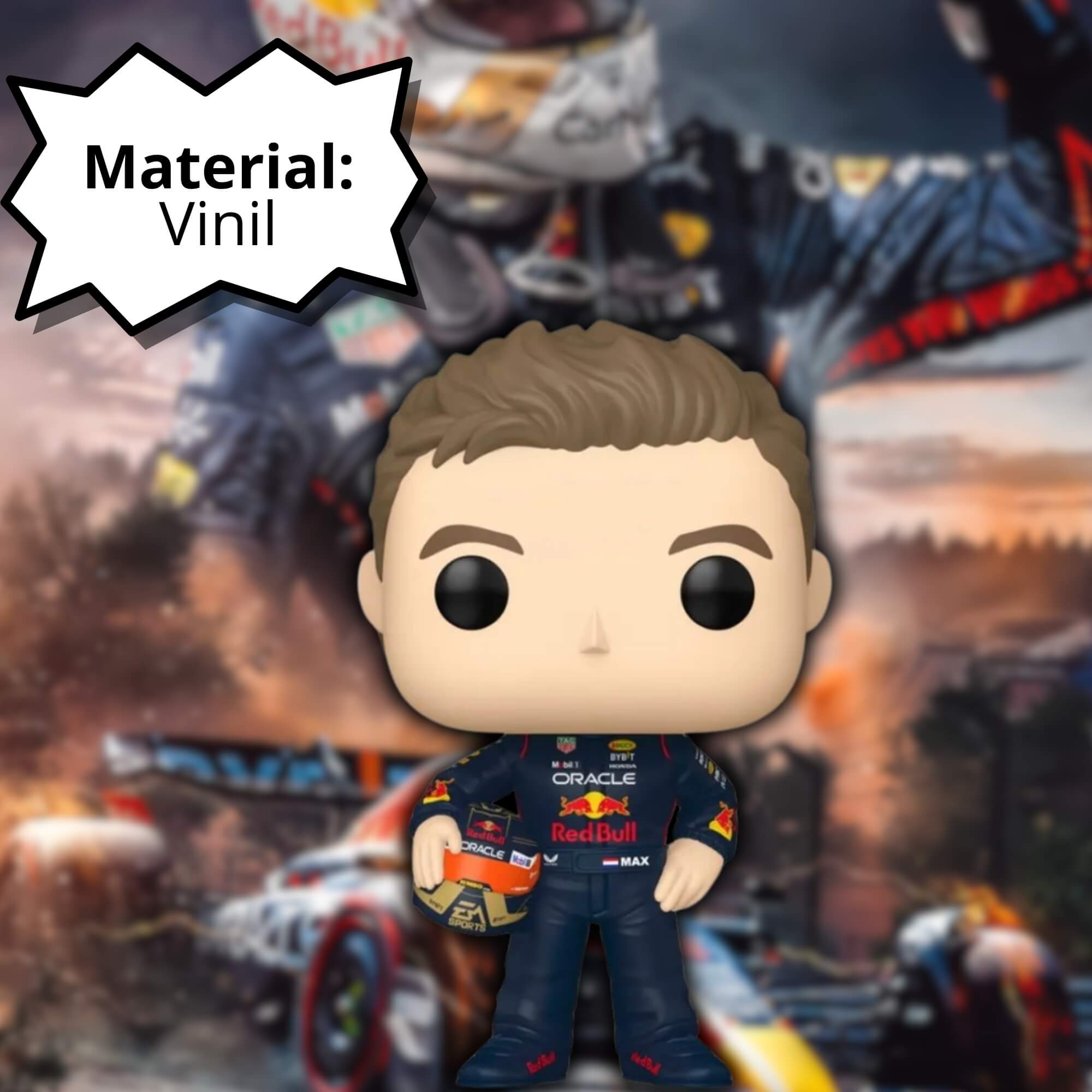 Boneco Funko Pop! Racing Oracle Red Bull - Max Verstappen com Capacete Candide - 11376