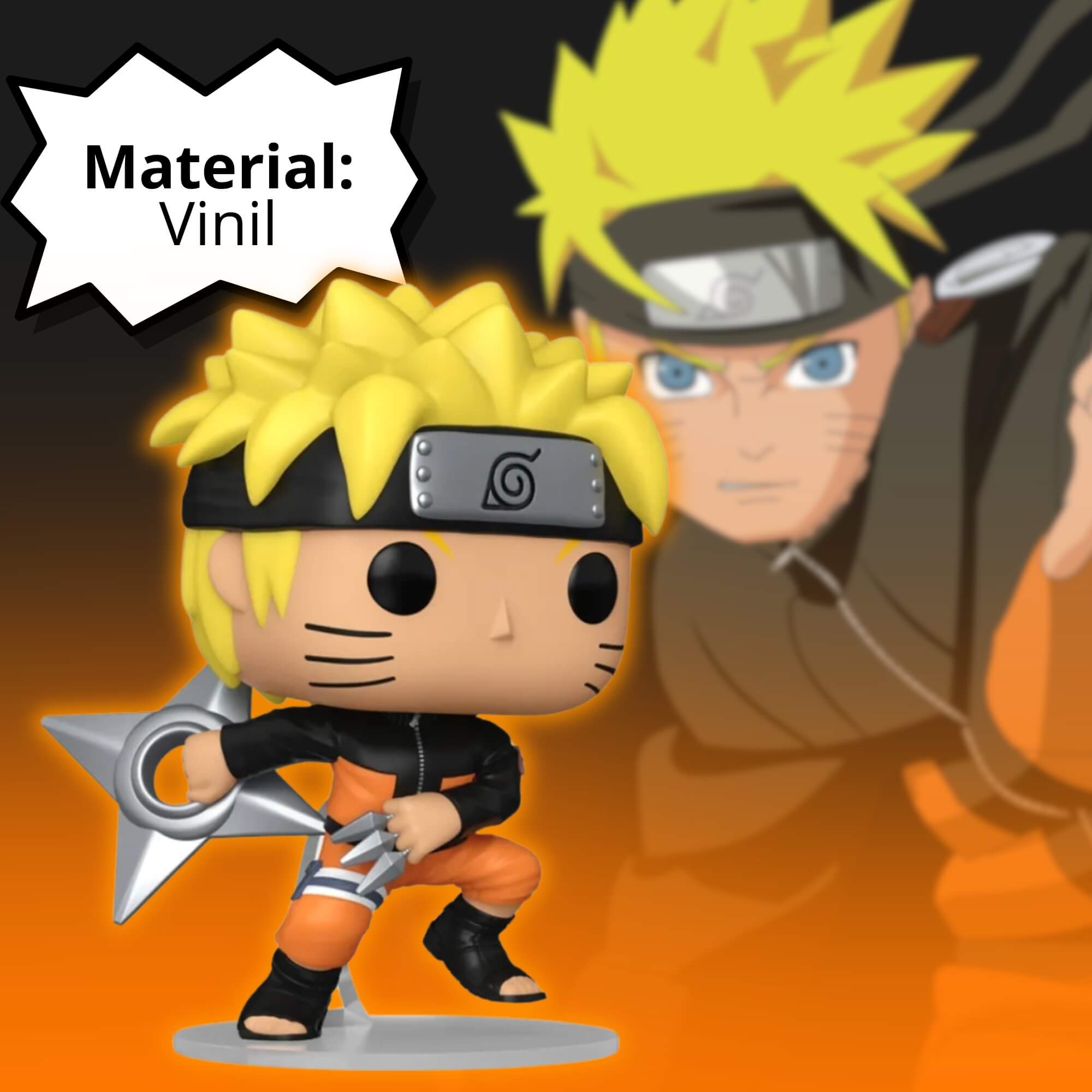 Boneco Funko Pop! Naruto Shippuden - Naruto Uzumaki Shuriken com Chase Candide - 11899