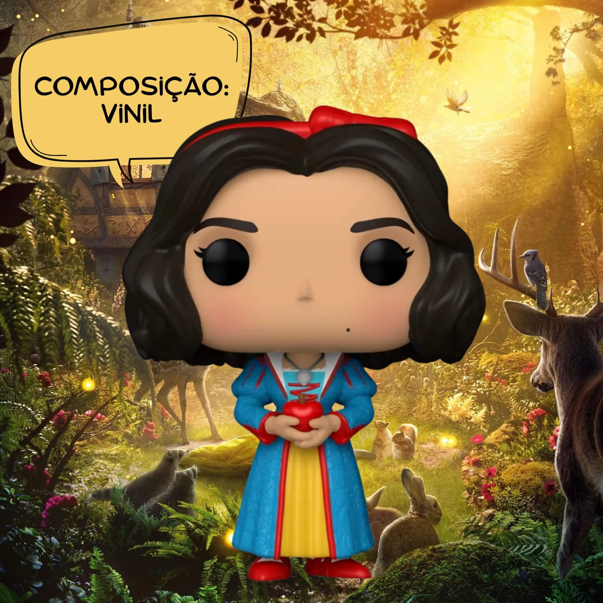 Boneco Funko Pop! Disney A Branca de Neve Live Action - Branca de Neve com Maçã Candide - 11116