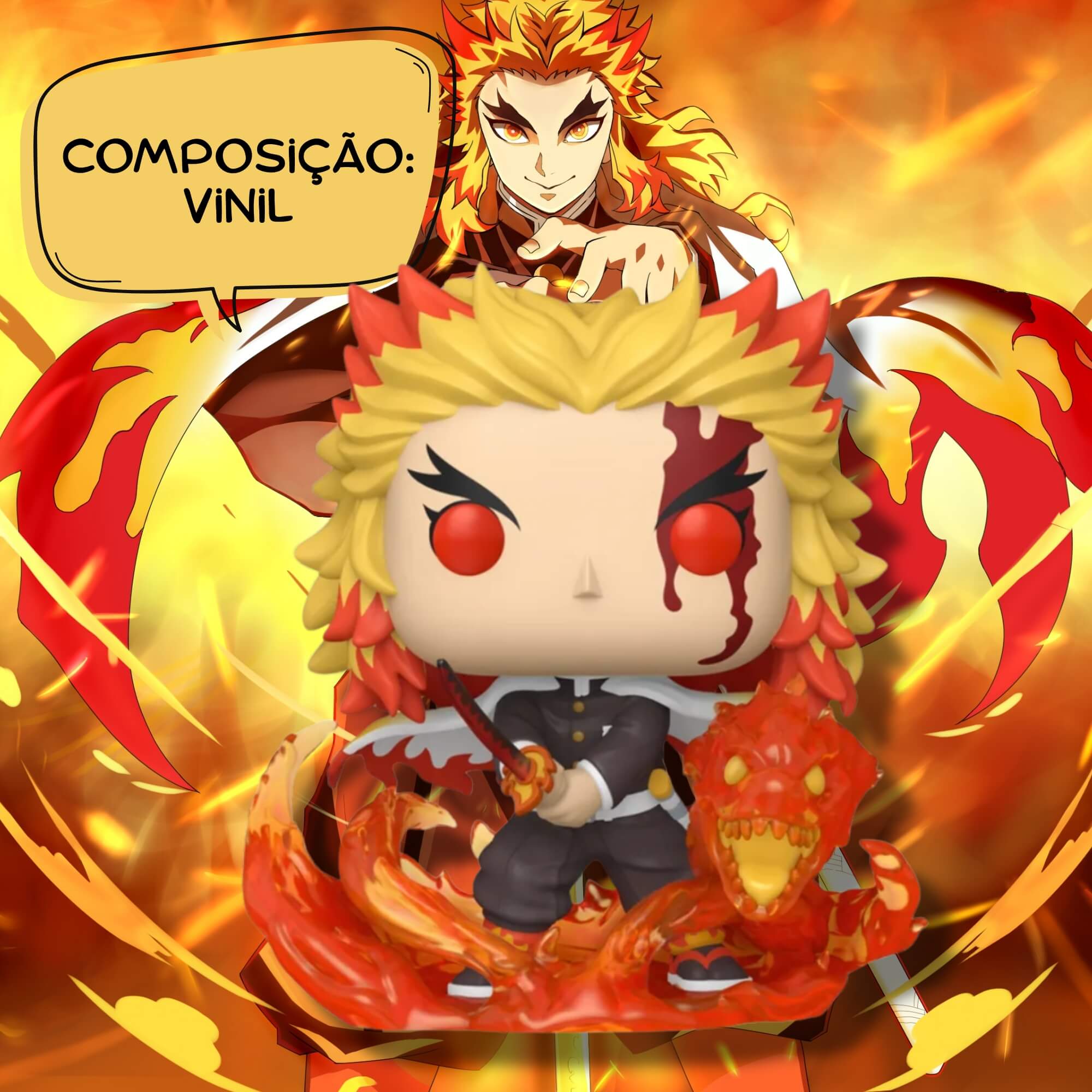 Boneco Funko Pop! Demon Slayer - Rengoku 9ª Forma Candide - 12097