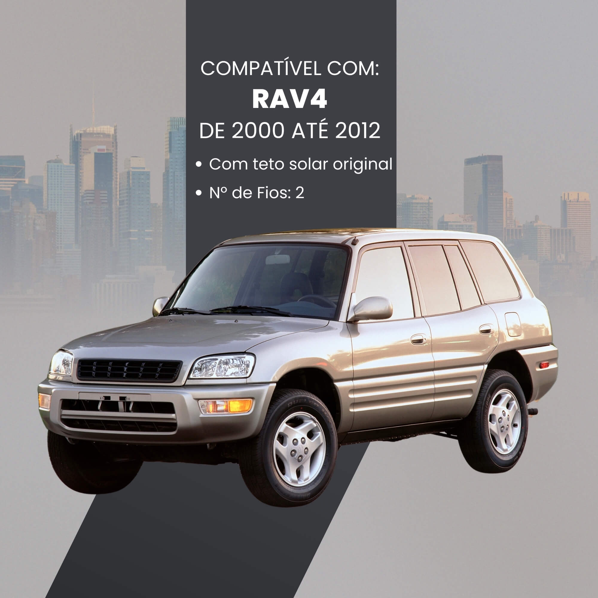 Módulo Automação de Teto Solar compatível c/ RAV4 2000/2012 Tury - SKY 1.0 AD