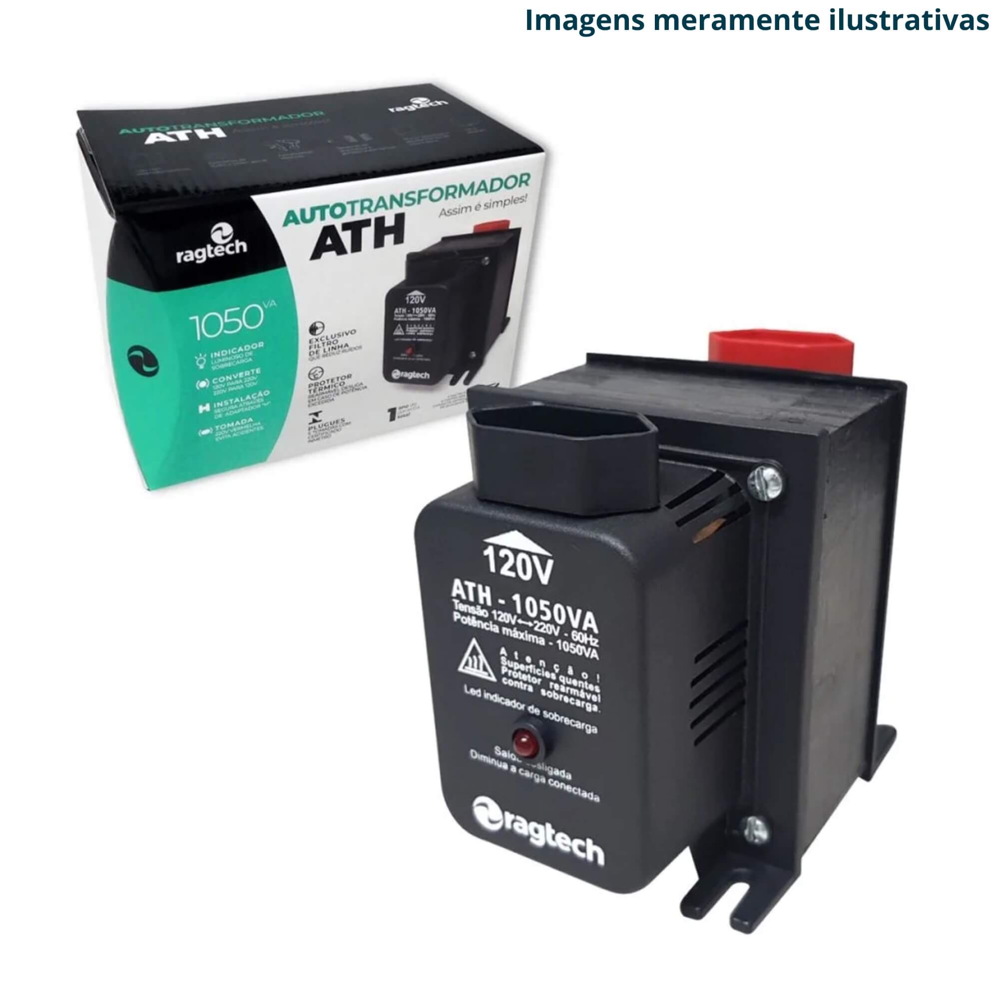 COMP Kit c/ 5 Auto Transformador de Voltagem 1050VA 50-60HZ Bivolt 20ATH4473 - Ragtech