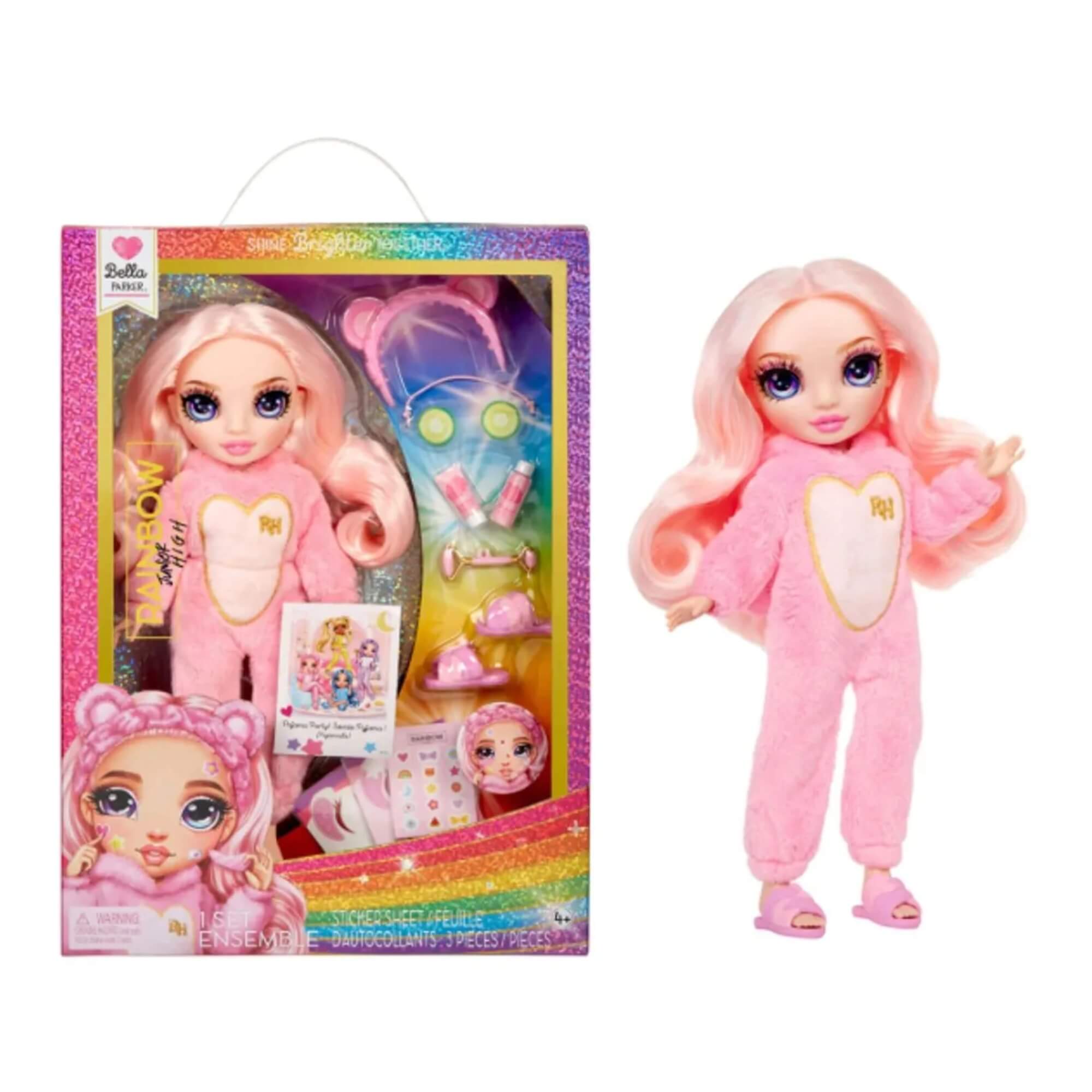 Boneca Rainbow High Jr High -  PJ Party - Bella 23cm (Rosa) MGA - 4222503675
