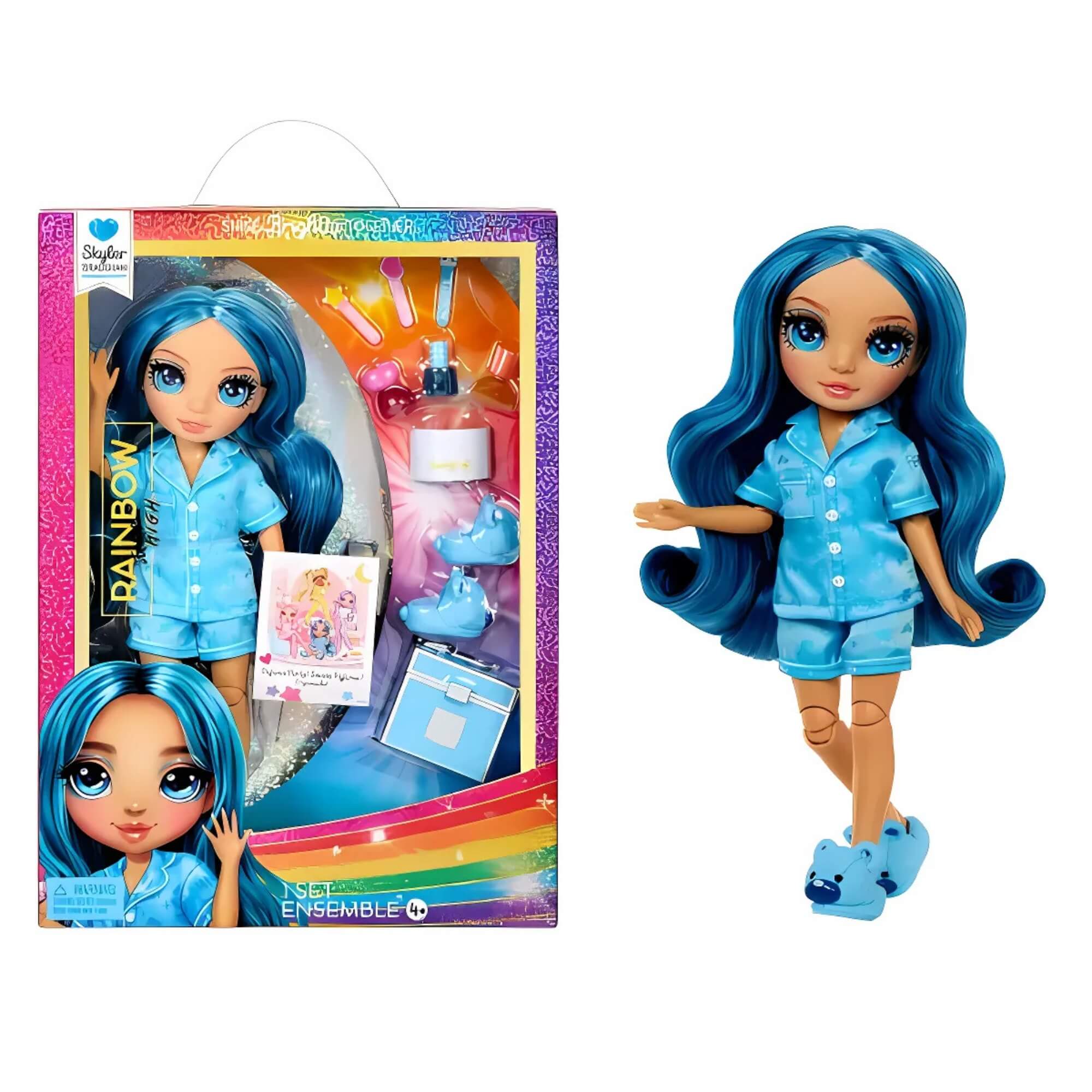 Boneca Rainbow High Jr High - PJ Party - Skyler 23cm (Azul) MGA - 4222530947