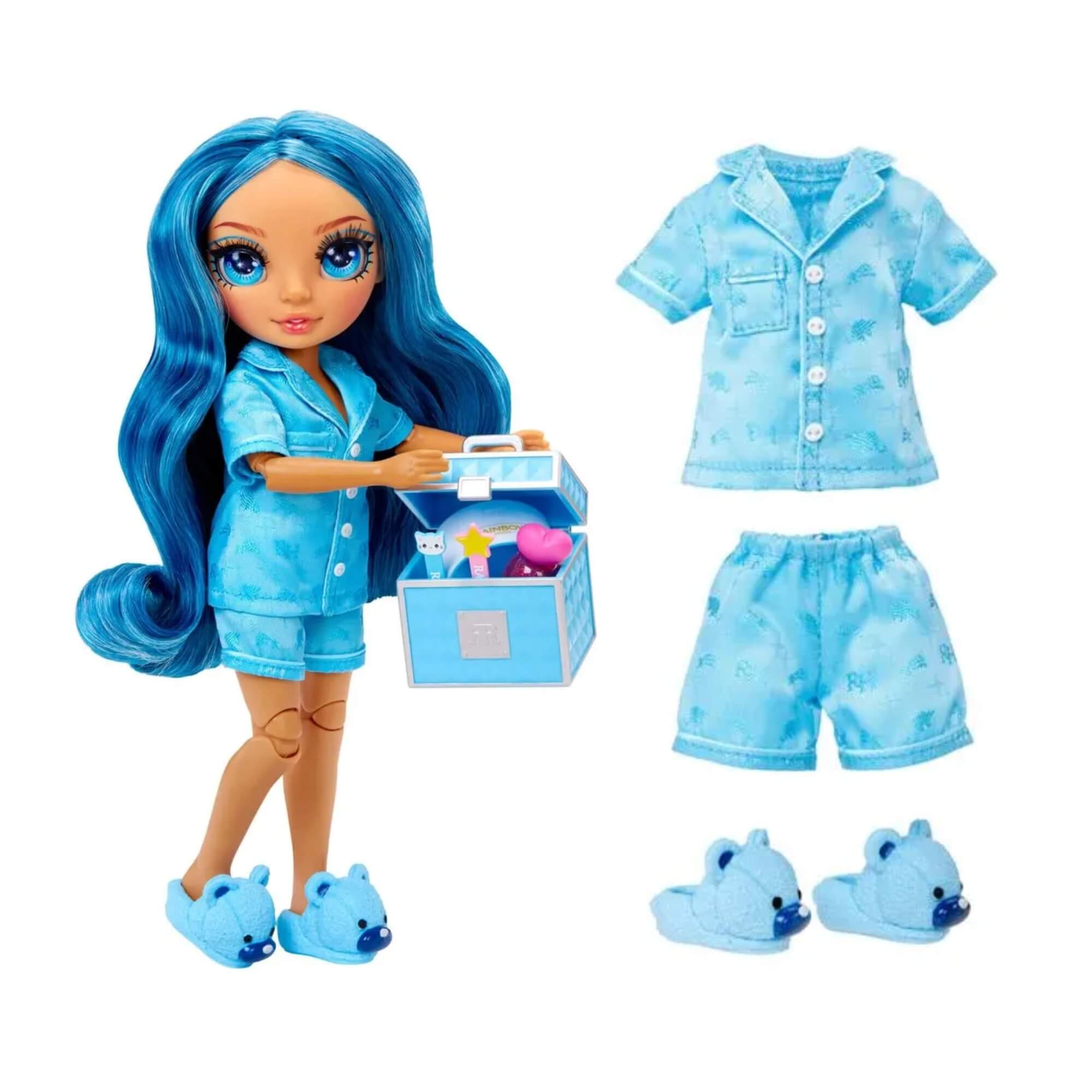 Boneca Rainbow High Jr High - PJ Party - Skyler 23cm (Azul) MGA - 4222530947