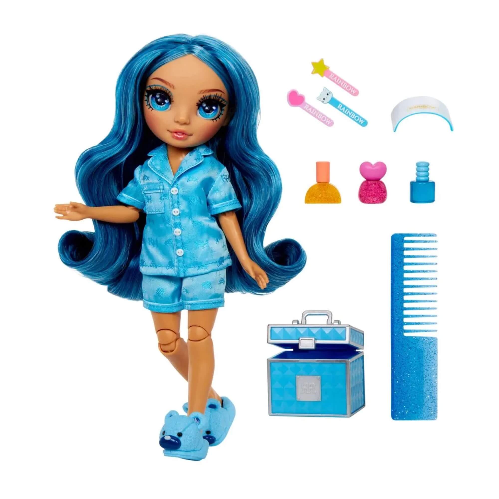 Boneca Rainbow High Jr High - PJ Party - Skyler 23cm (Azul) MGA - 4222530947