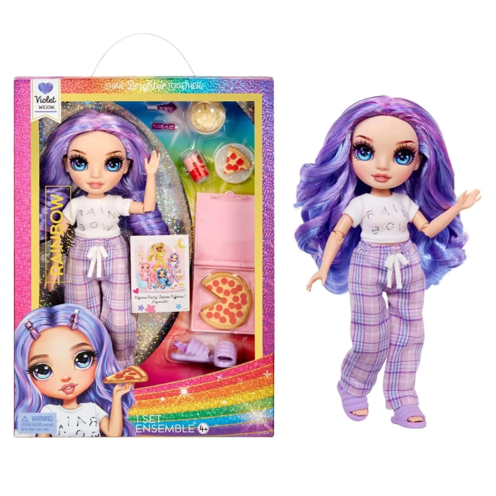 Rainbow High Jr High - PJ Party - Violet 23cm (Roxo) MGA - 4222503705