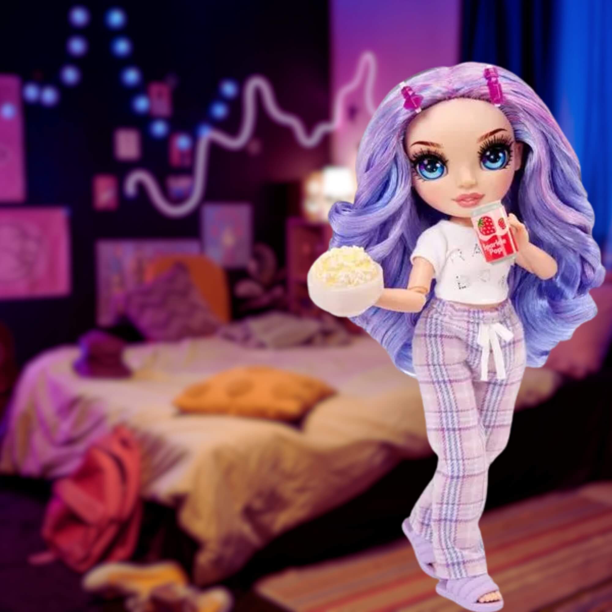 Rainbow High Jr High - PJ Party - Violet 23cm (Roxo) MGA - 4222503705
