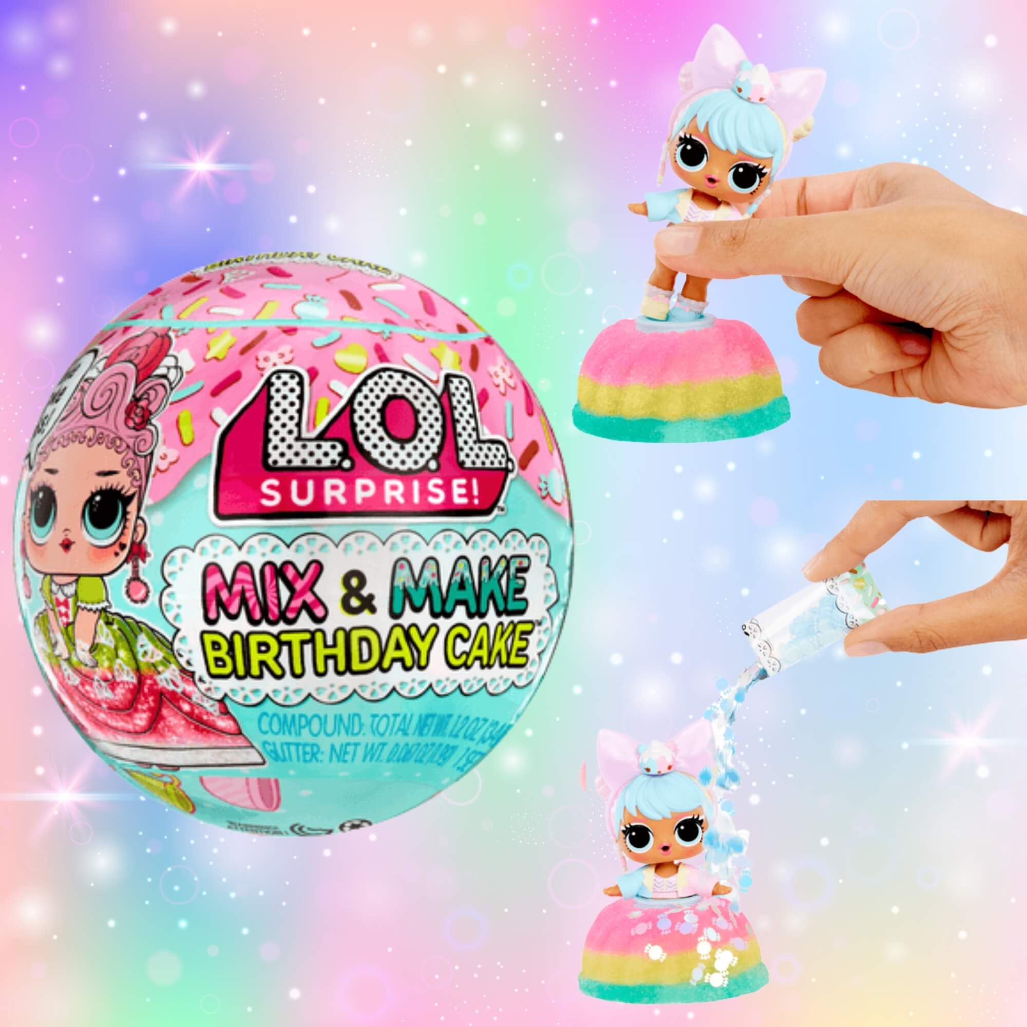 Boneca L.O.L. Surprise Mix & Make Birthday Cake Tots MGA - 4222593140
