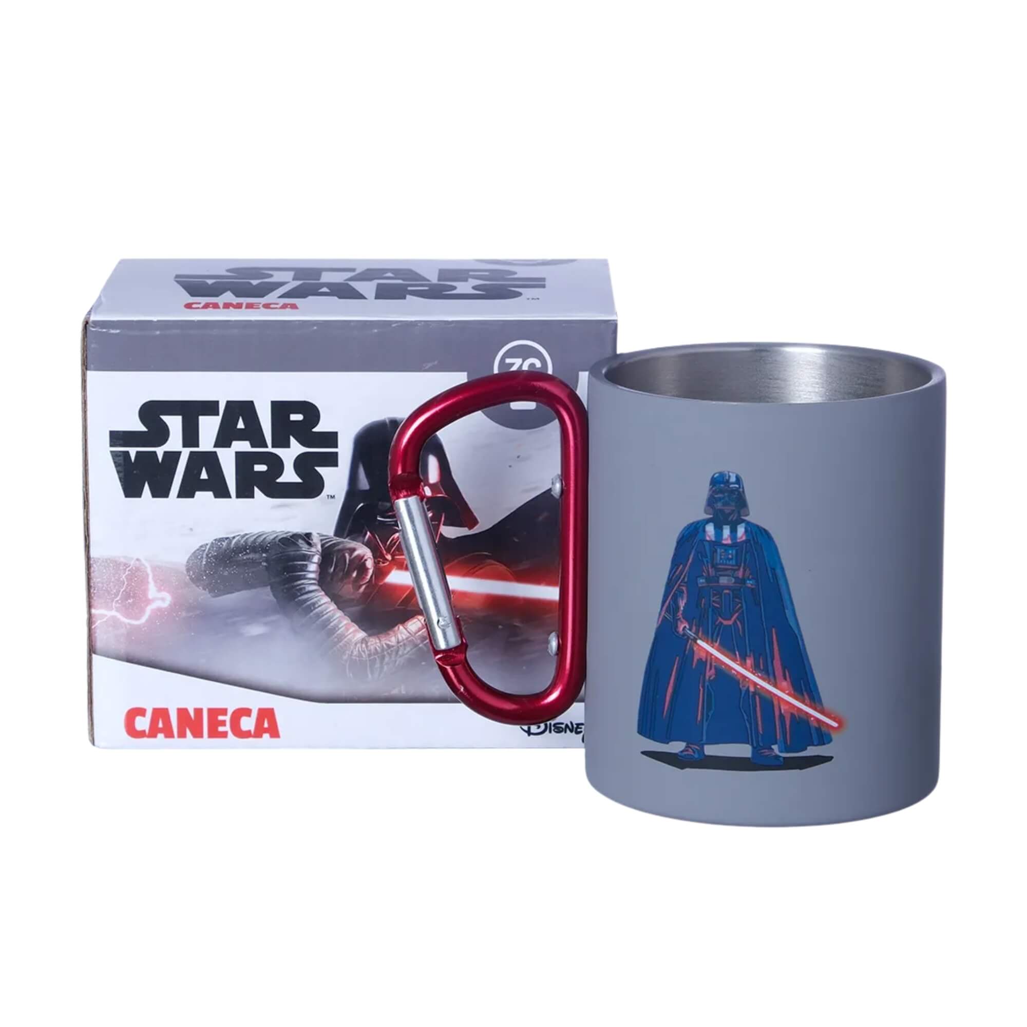 Caneca Mosquetão 300ml Darth Vader - Star Wars Zona Criativa - 10025165
